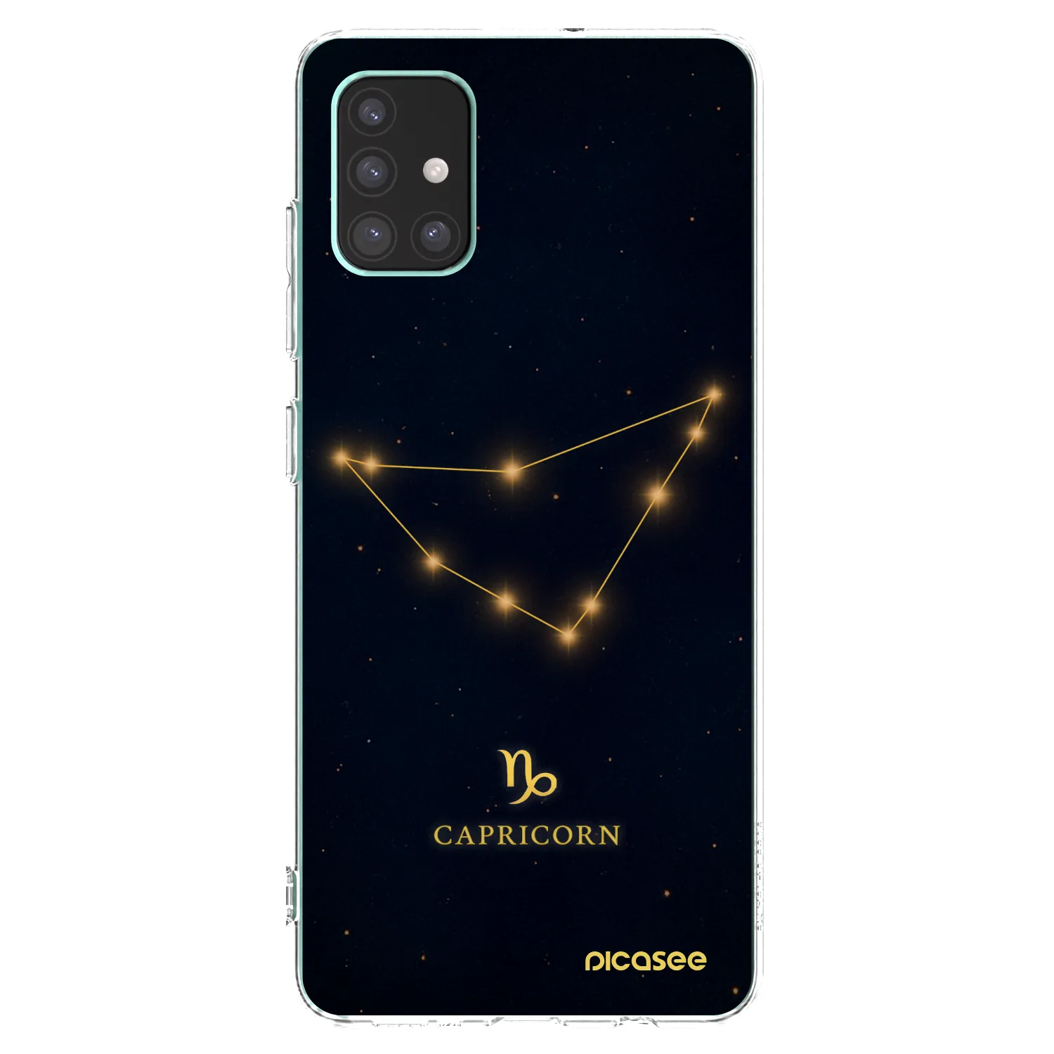 Picasee Samsung Galaxy M51 M515F Hülle - Transparentes Silikon - CAPRICORN