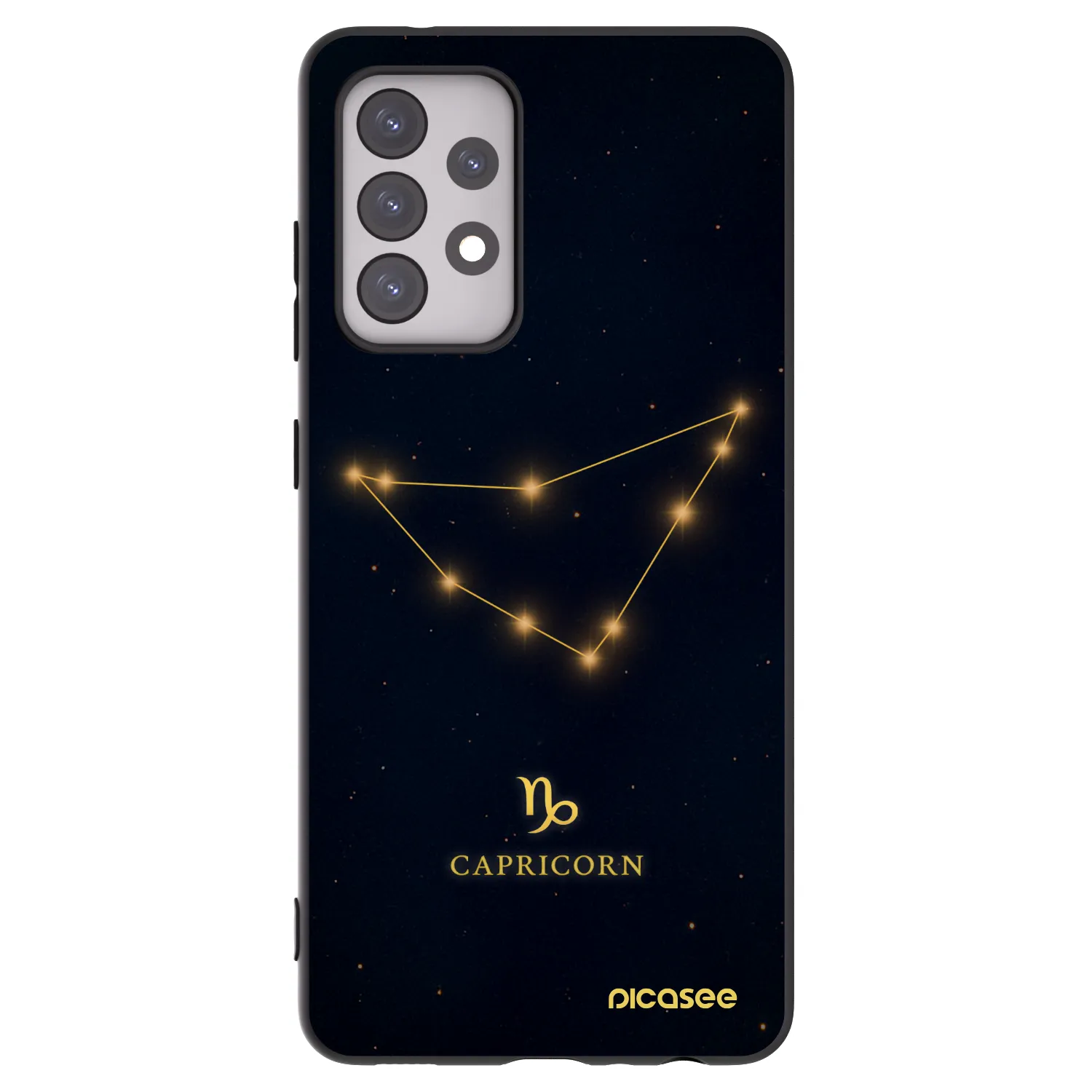 Picasee Samsung Galaxy A52 5G A525F Hülle - Schwarzes Silikon - CAPRICORN