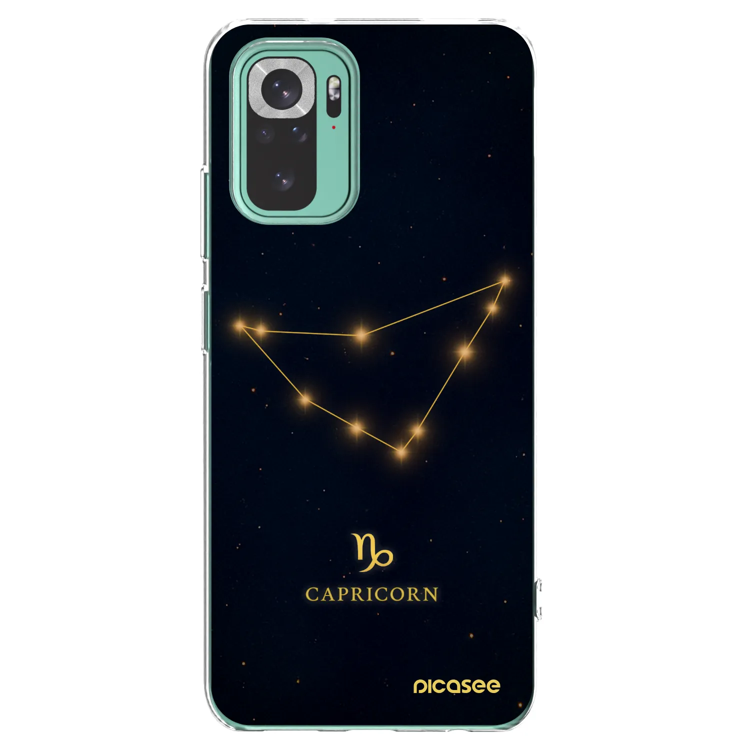 Picasee Xiaomi Redmi Note 10 Pro Hülle - Transparentes Silikon - CAPRICORN