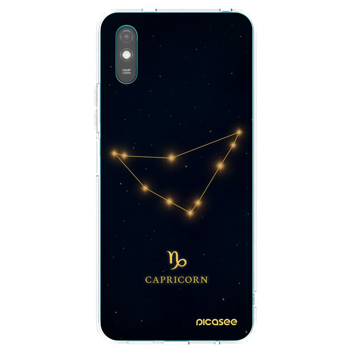 Picasee Xiaomi Redmi 9AT Hülle - Transparentes Silikon - CAPRICORN