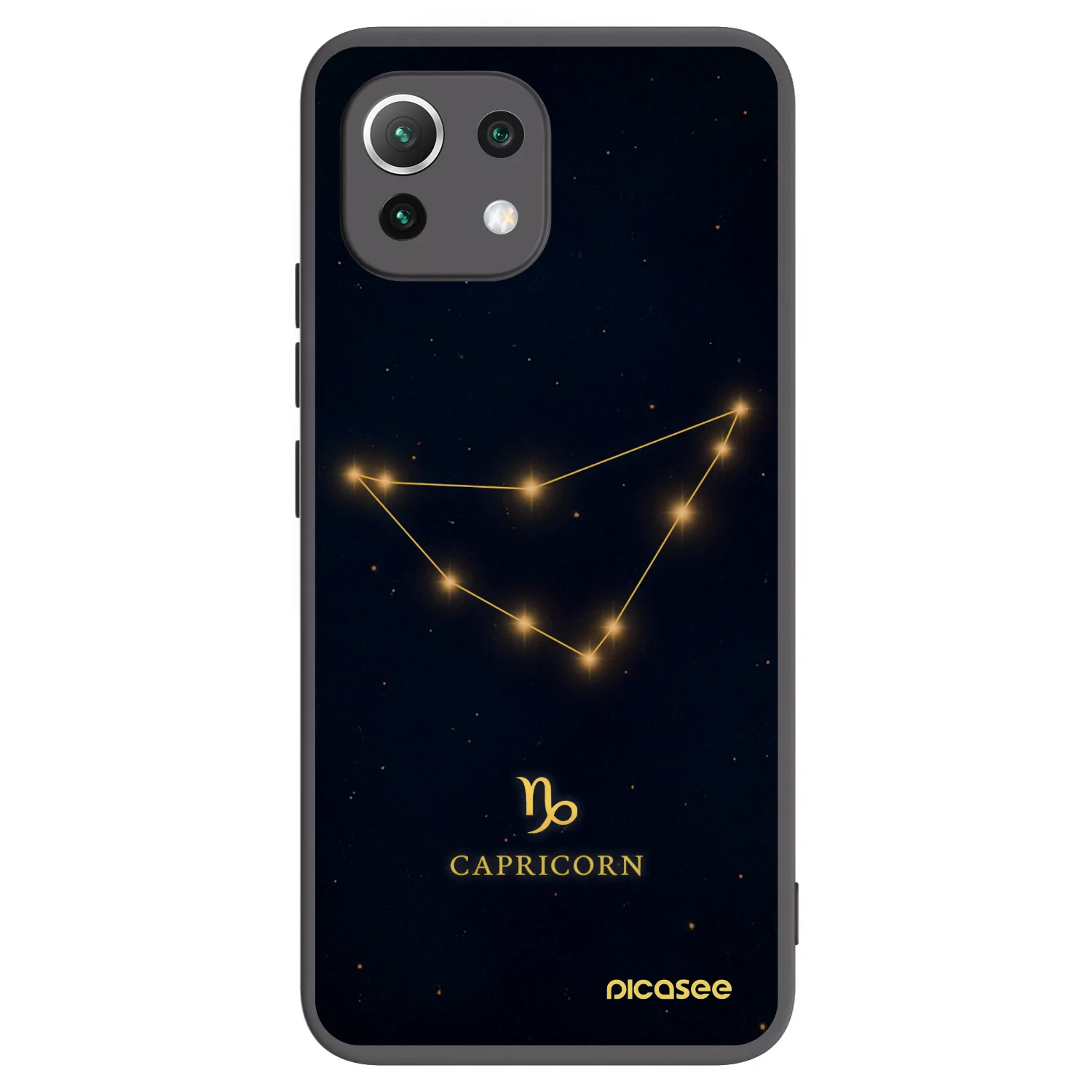 Picasee Xiaomi Mi 11 Lite Hülle - Schwarzes Silikon - CAPRICORN