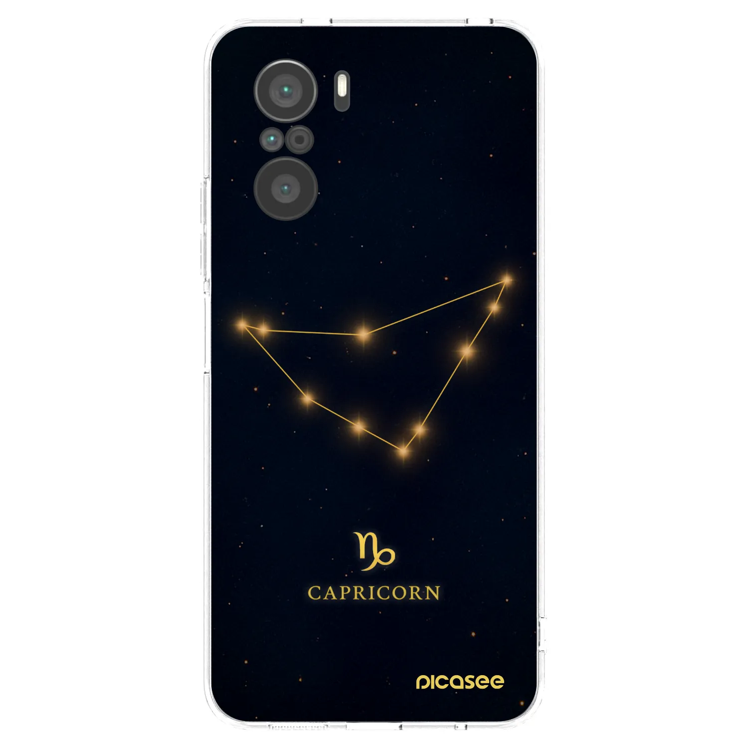 Picasee Xiaomi Poco F3 Hülle - Transparentes Silikon - CAPRICORN