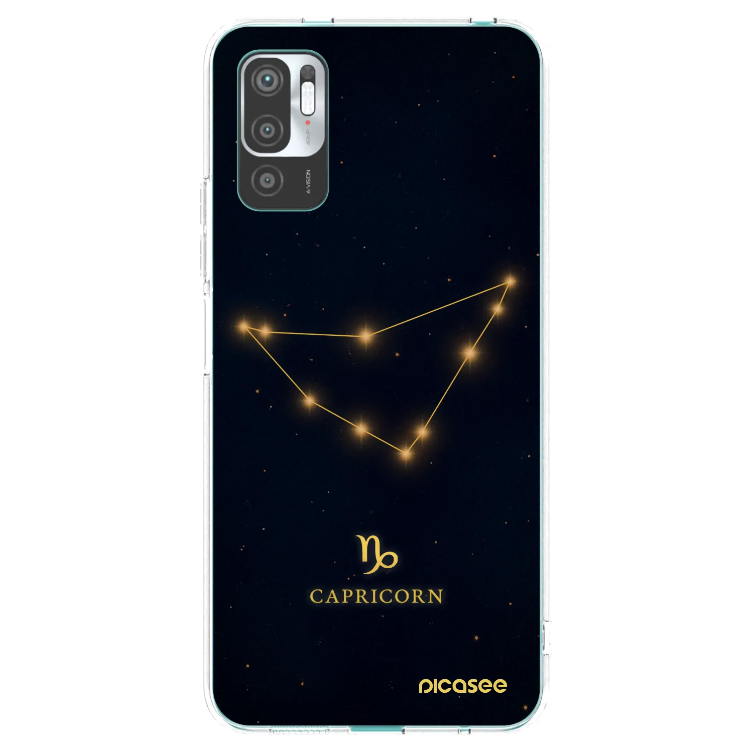 Picasee Xiaomi Redmi Note 10 5G Hülle - Transparentes Silikon - CAPRICORN