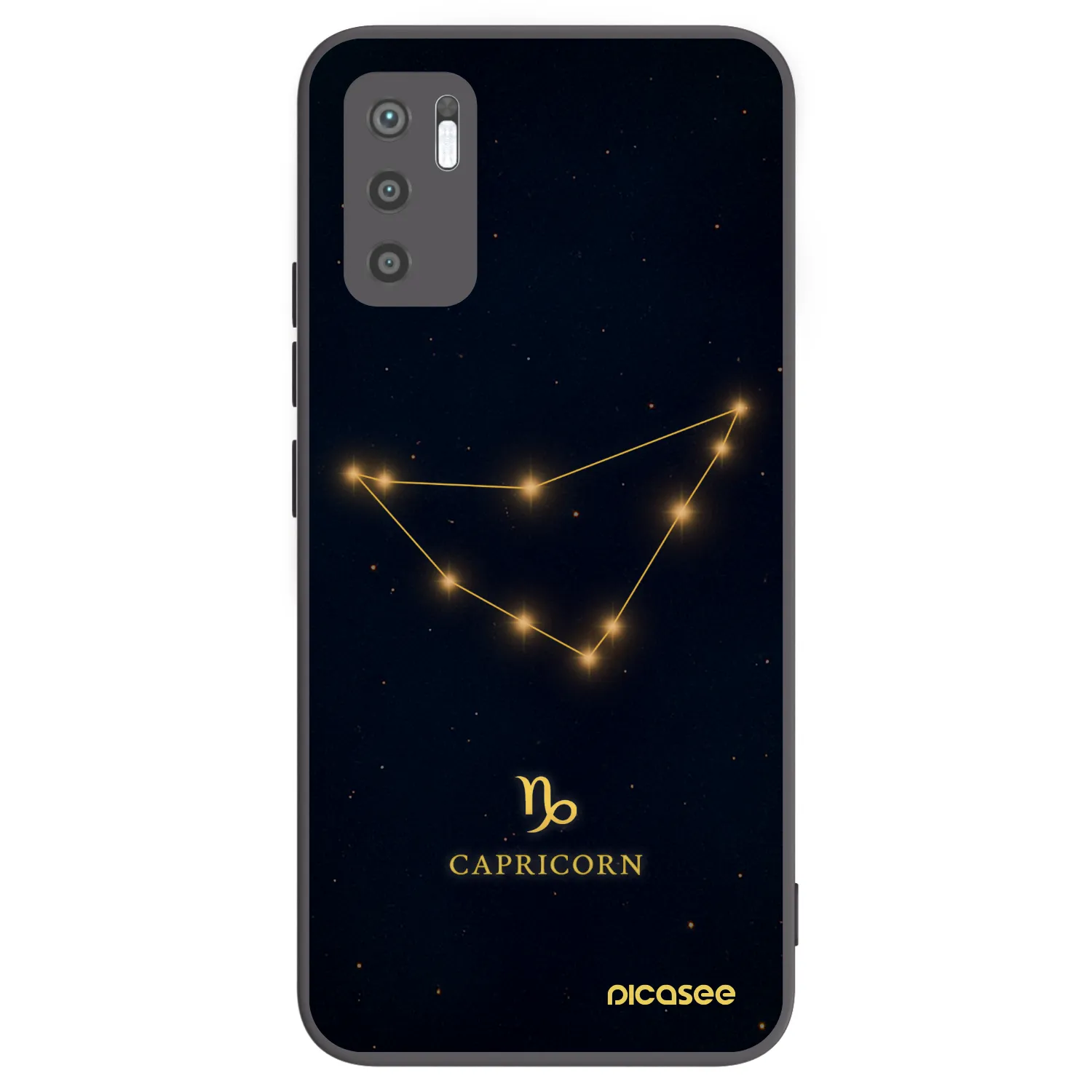 Picasee Xiaomi Redmi Note 10 5G Hülle - Schwarzes Silikon - CAPRICORN