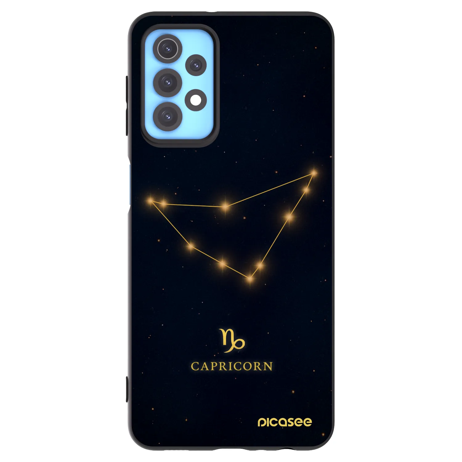 Picasee Samsung Galaxy A32 4G SM-A325F Hülle - Schwarzes Silikon - CAPRICORN