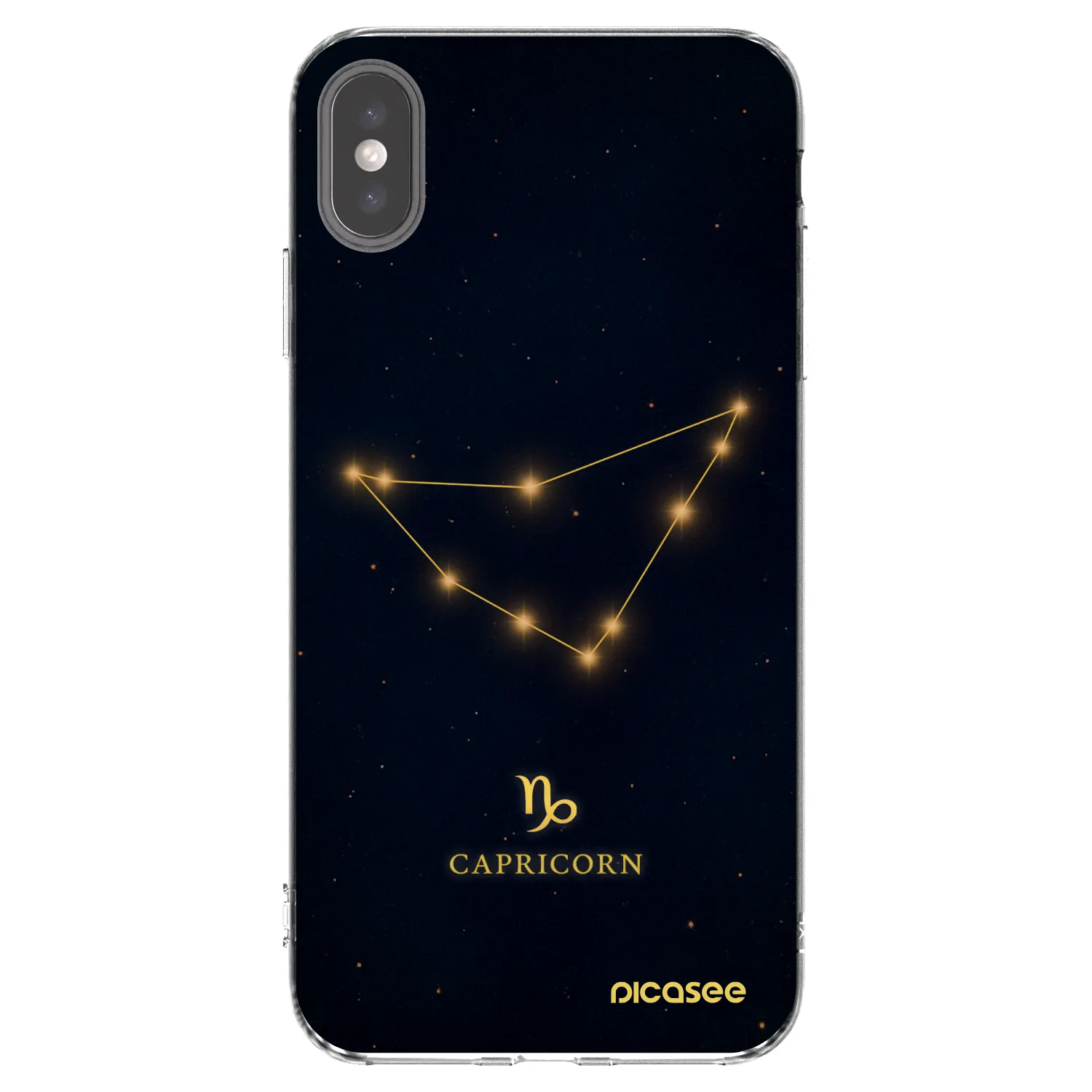 Picasee Apple iPhone XS Max Hülle - Transparentes Silikon - CAPRICORN