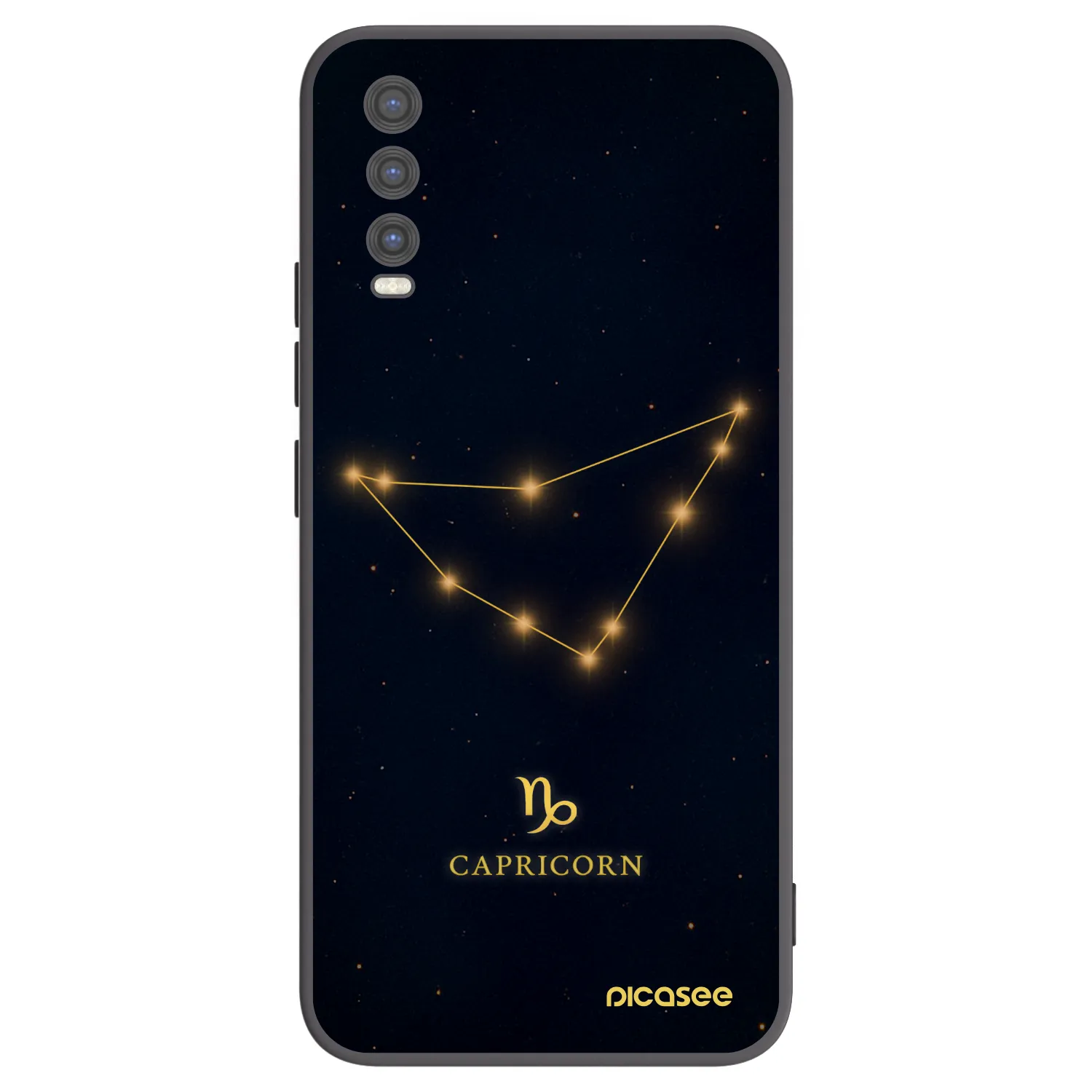 Picasee Vivo Y20s Hülle - Schwarzes Silikon - CAPRICORN