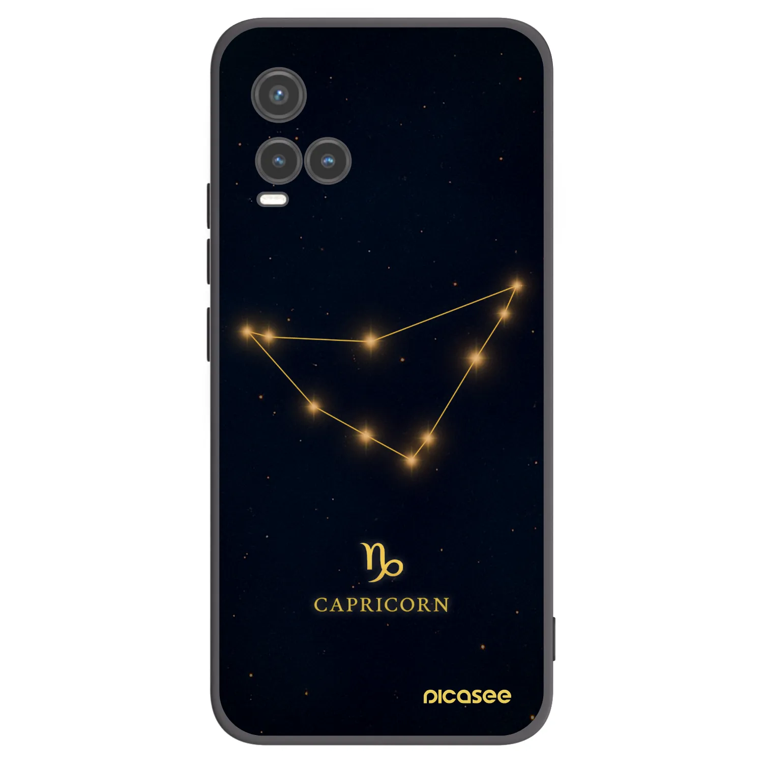 Picasee Vivo Y33s Hülle - Schwarzes Silikon - CAPRICORN