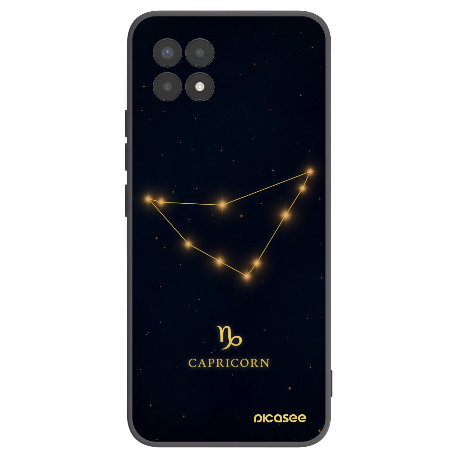 Picasee Realme 8i Hülle - Schwarzes Silikon - CAPRICORN