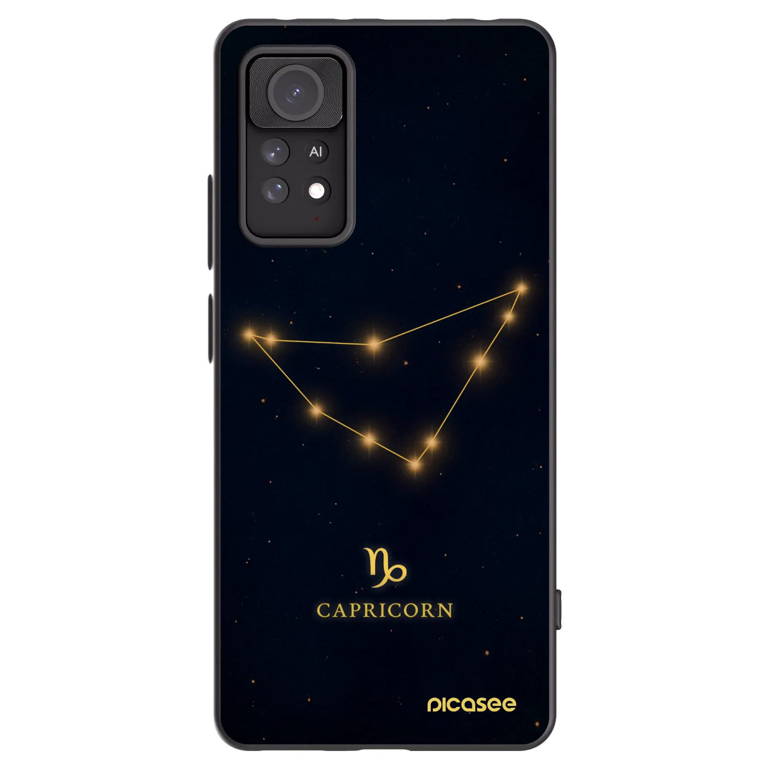 Picasee Xiaomi Redmi Note 11 Pro Hülle - Schwarzes Silikon - CAPRICORN
