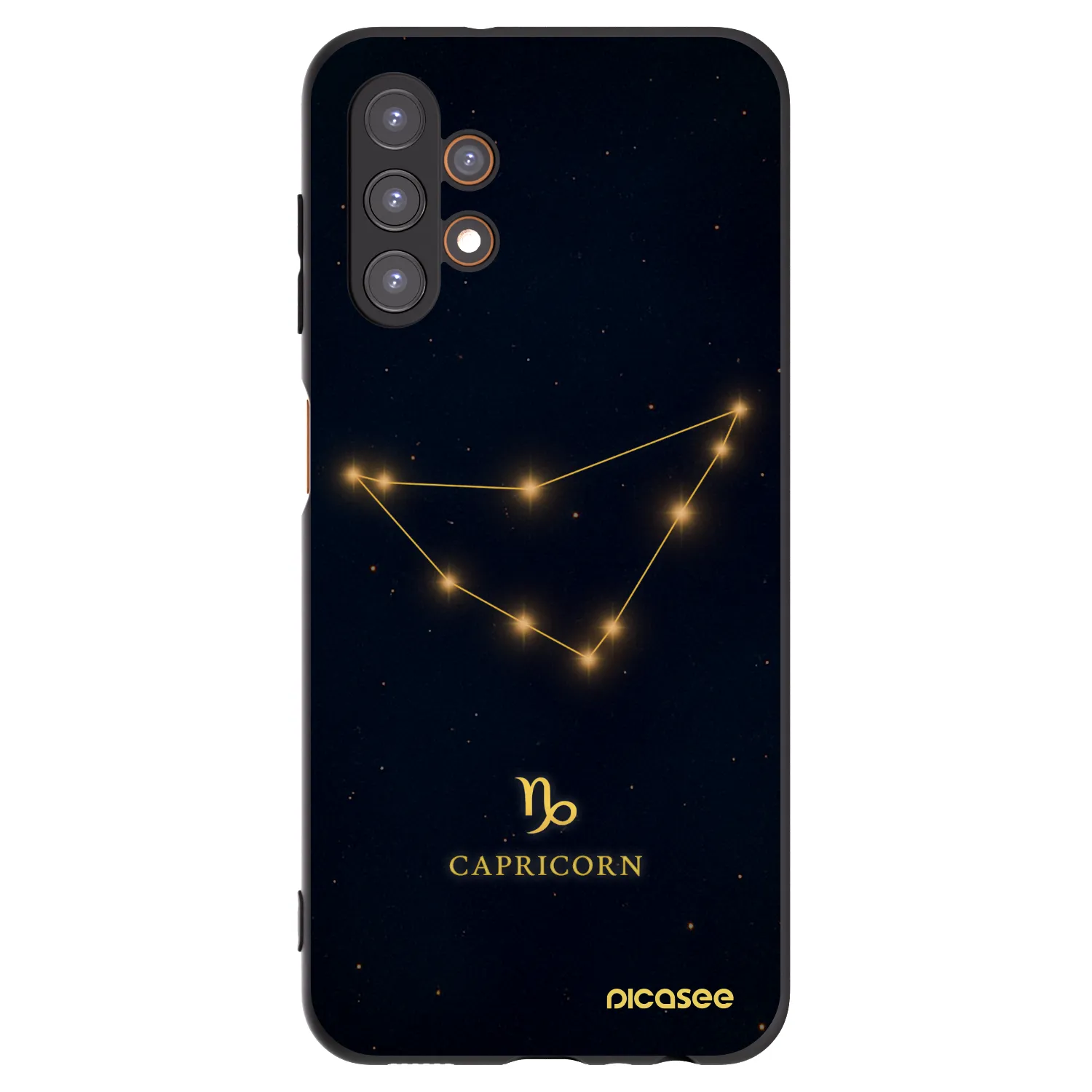 Picasee Samsung Galaxy A13 4G A135 Hülle - Schwarzes Silikon - CAPRICORN