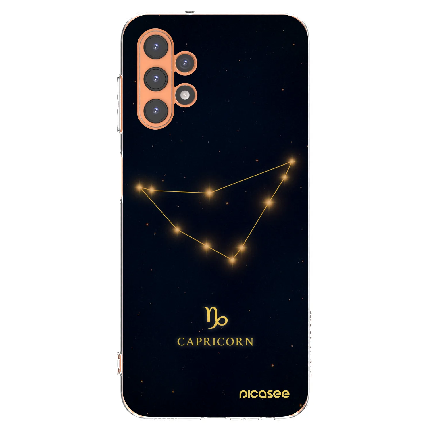 Picasee Samsung Galaxy A13 4G A135 Hülle - Transparentes Silikon - CAPRICORN