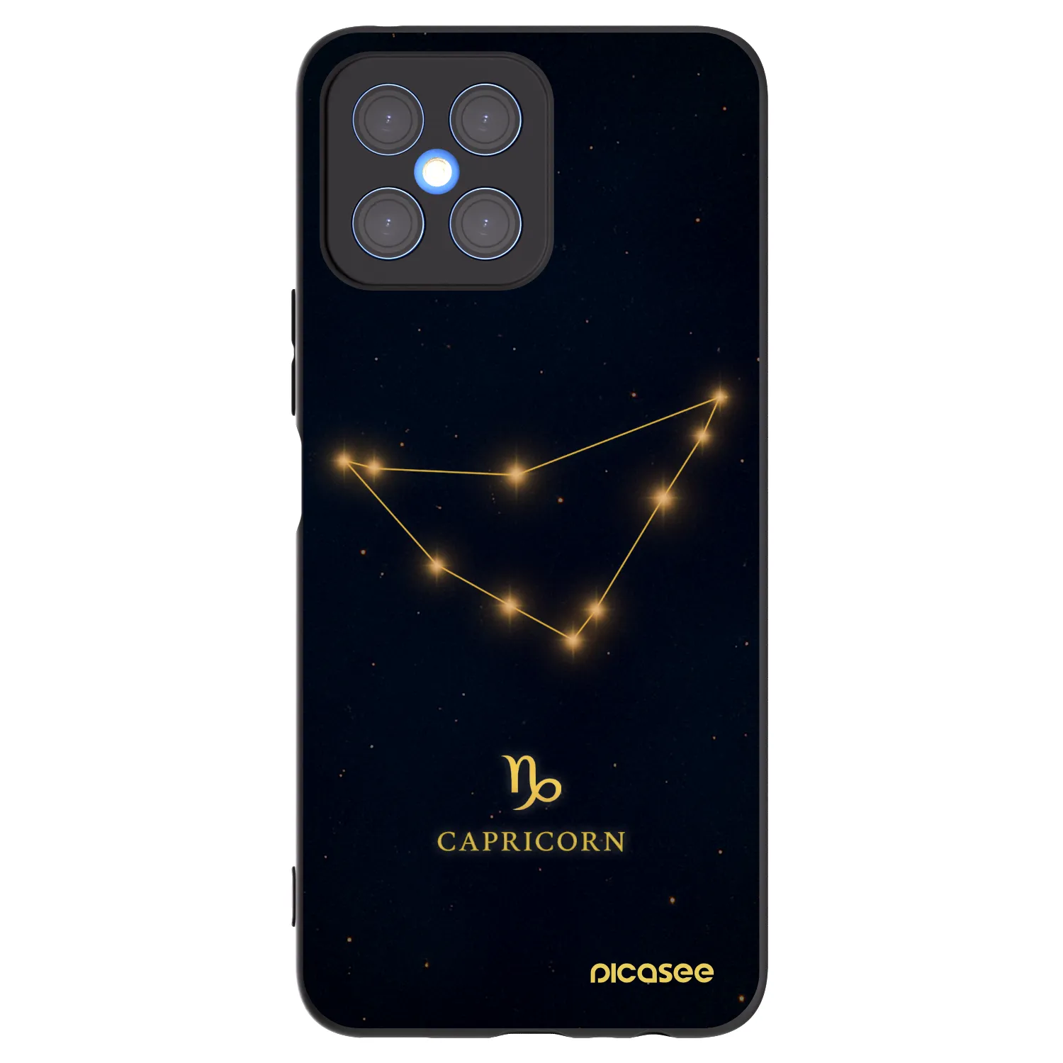 Picasee Honor X8 4G Hülle - Schwarzes Silikon - CAPRICORN