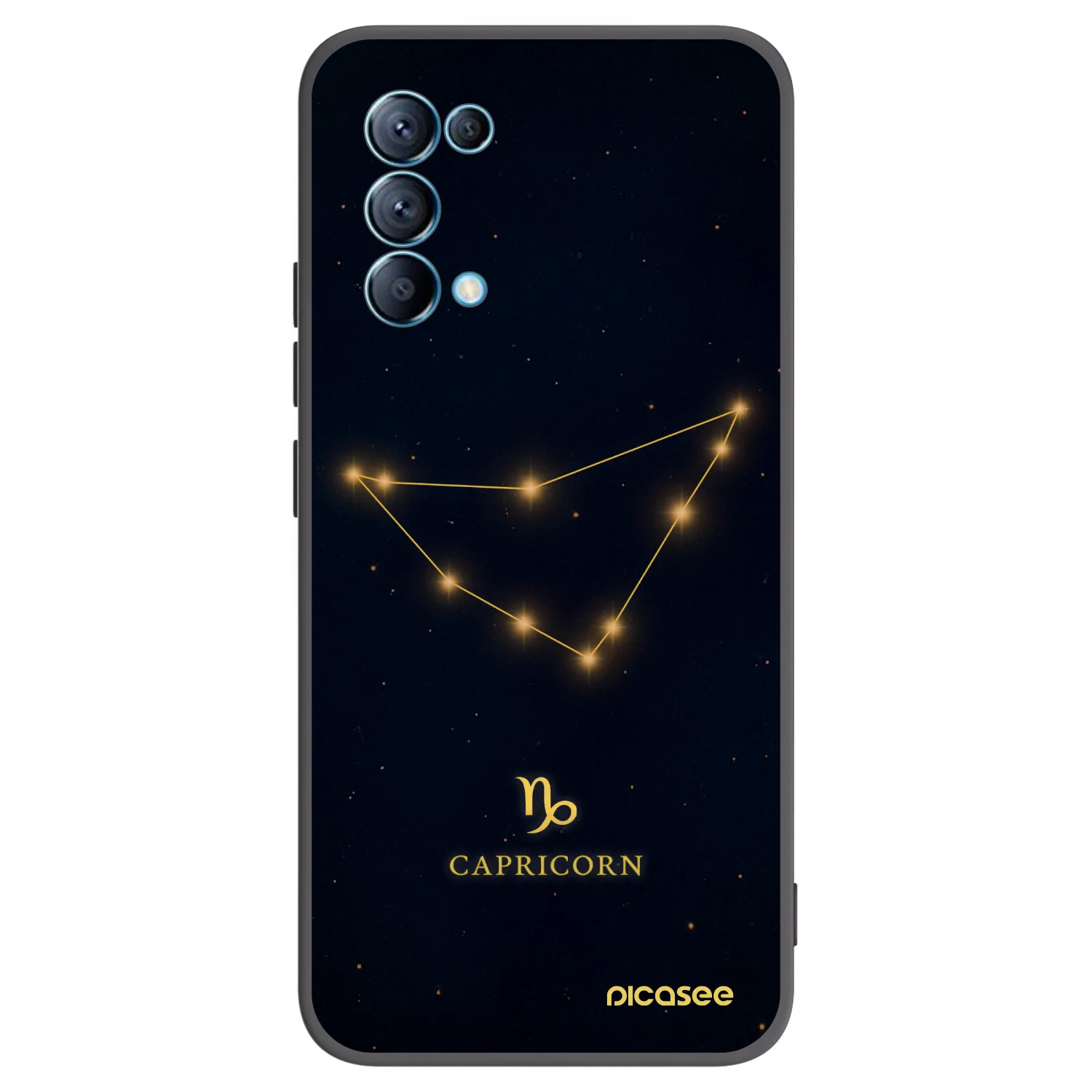 Picasee OPPO A16s Hülle - Schwarzes Silikon - CAPRICORN