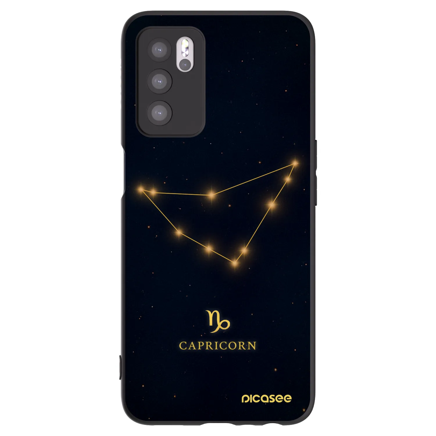 Picasee OPPO A16s Hülle - Schwarzes Silikon - CAPRICORN