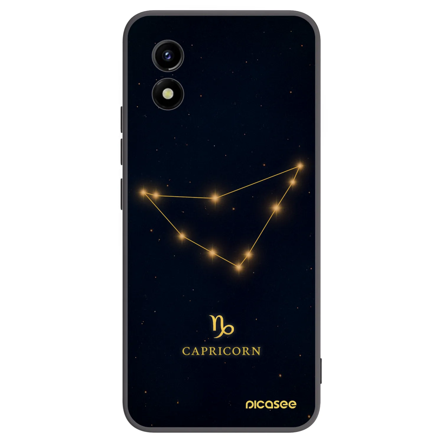 Picasee Vivo Y01 Hülle - Schwarzes Silikon - CAPRICORN