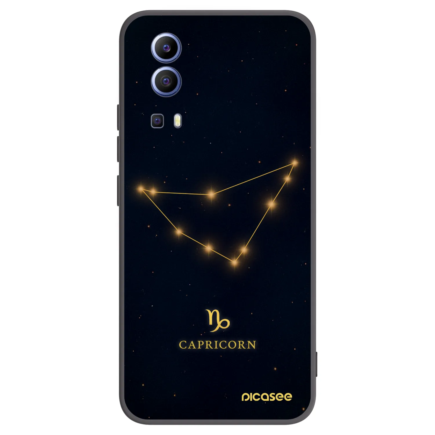 Picasee Vivo Y52 5G Hülle - Schwarzes Silikon - CAPRICORN