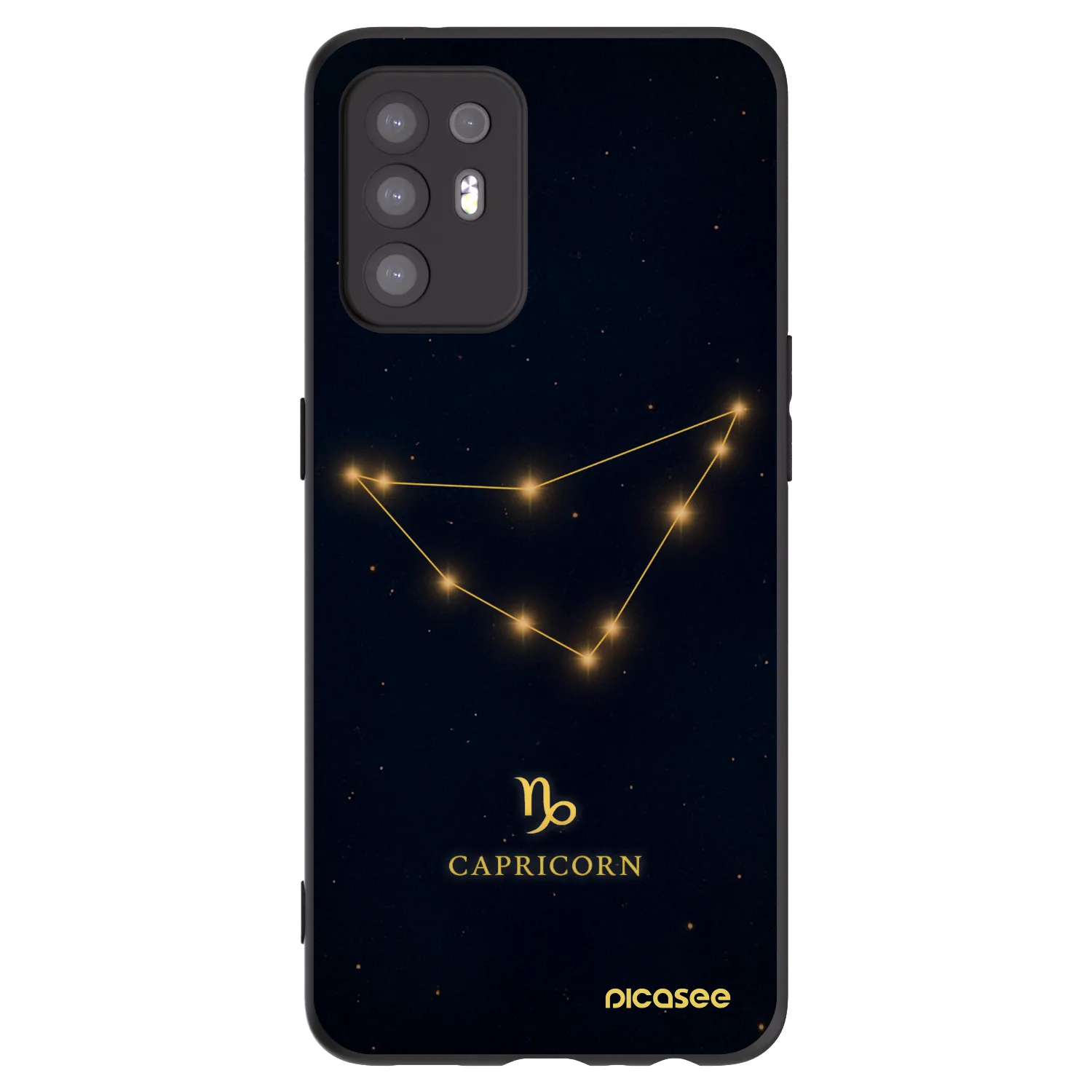 Picasee OPPO A94 5G Hülle - Schwarzes Silikon - CAPRICORN