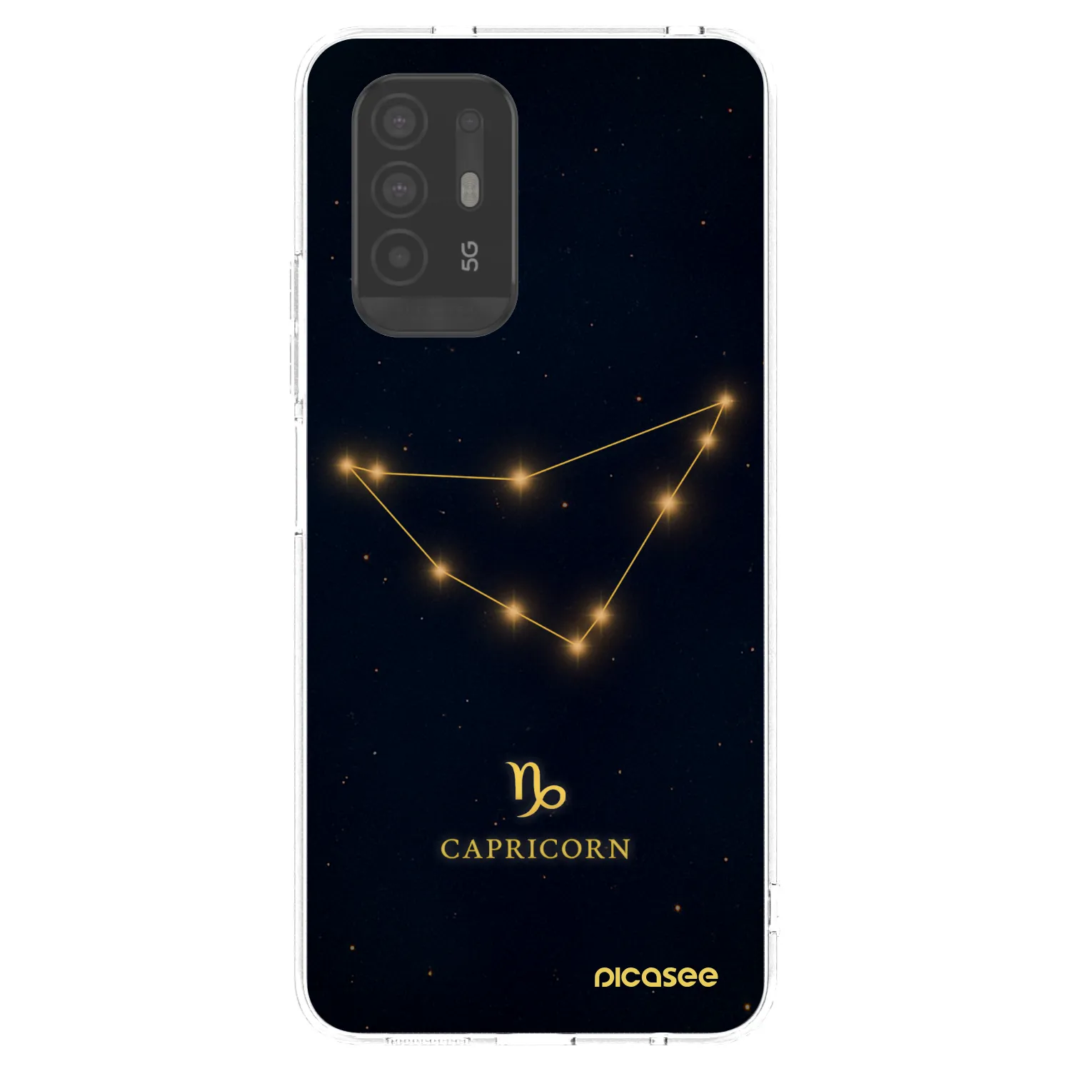 Picasee OPPO A94 5G Hülle - Transparentes Silikon - CAPRICORN
