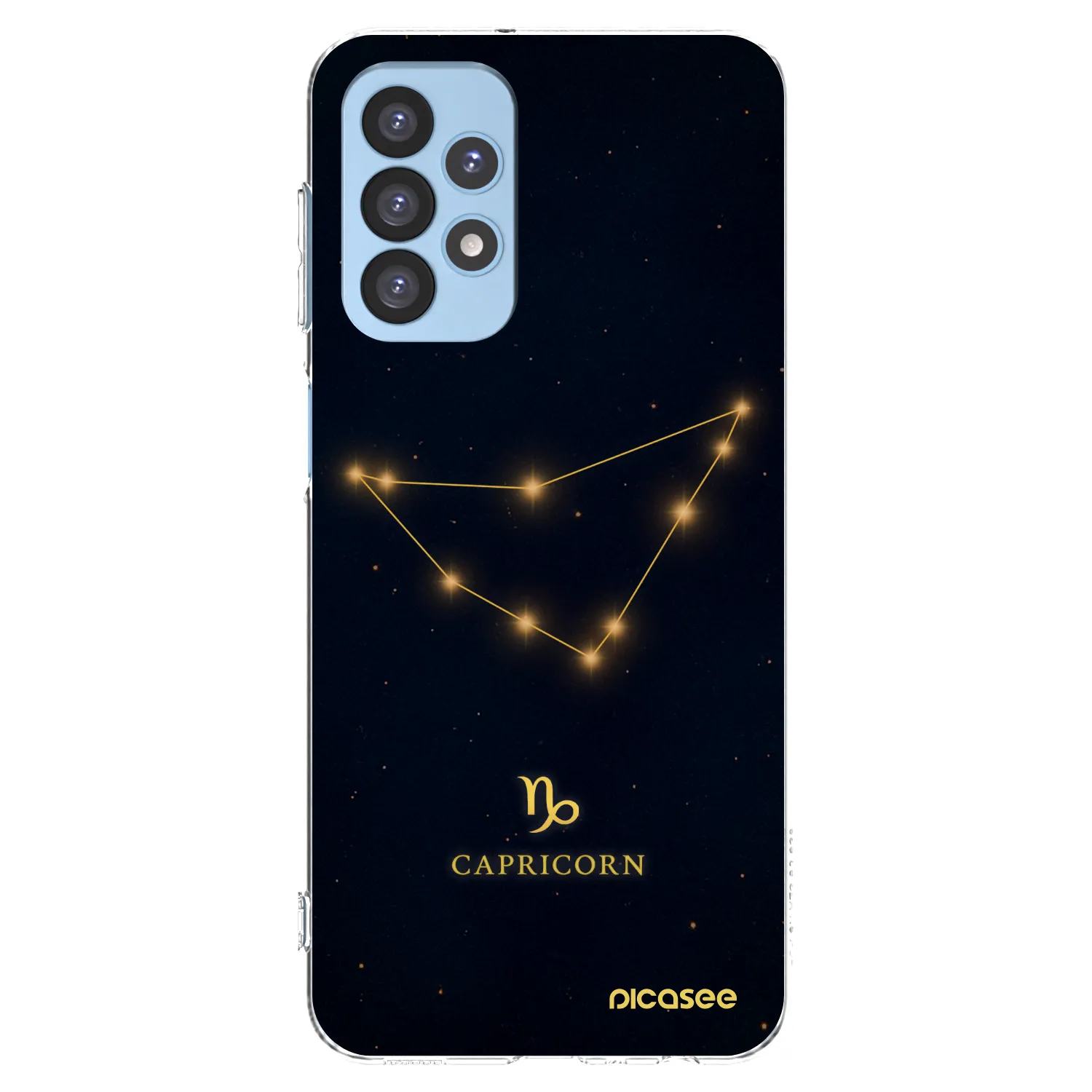 Picasee Samsung Galaxy A23 A235F 4G Hülle - Transparentes Silikon - CAPRICORN