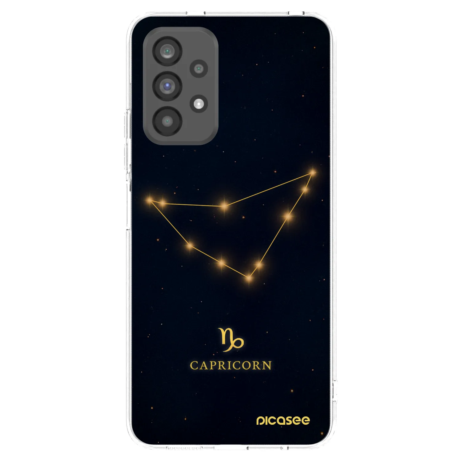 Picasee Samsung Galaxy A73 5G Hülle - Transparentes Silikon - CAPRICORN