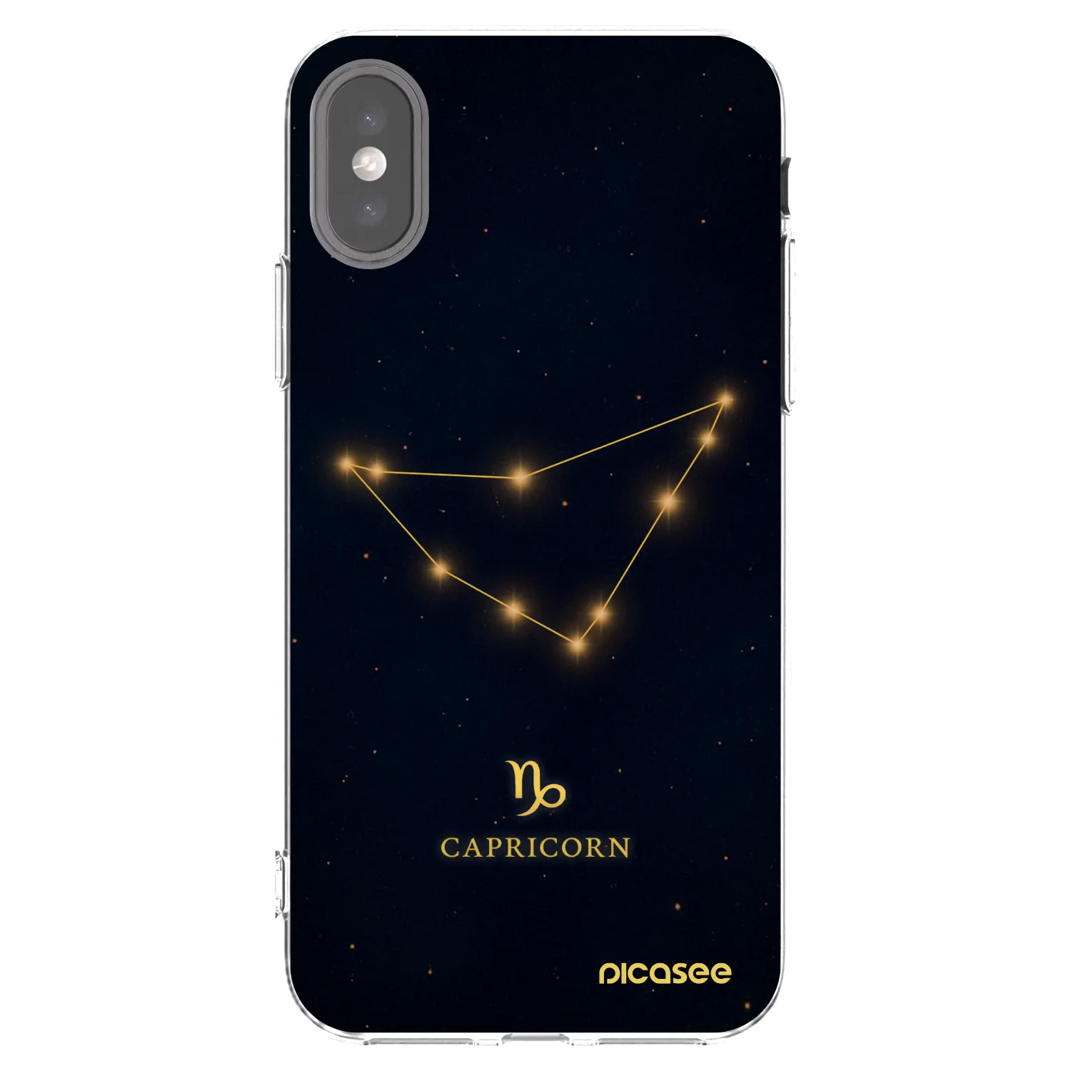 Picasee Apple iPhone X/XS Hülle - Transparentes Silikon - CAPRICORN