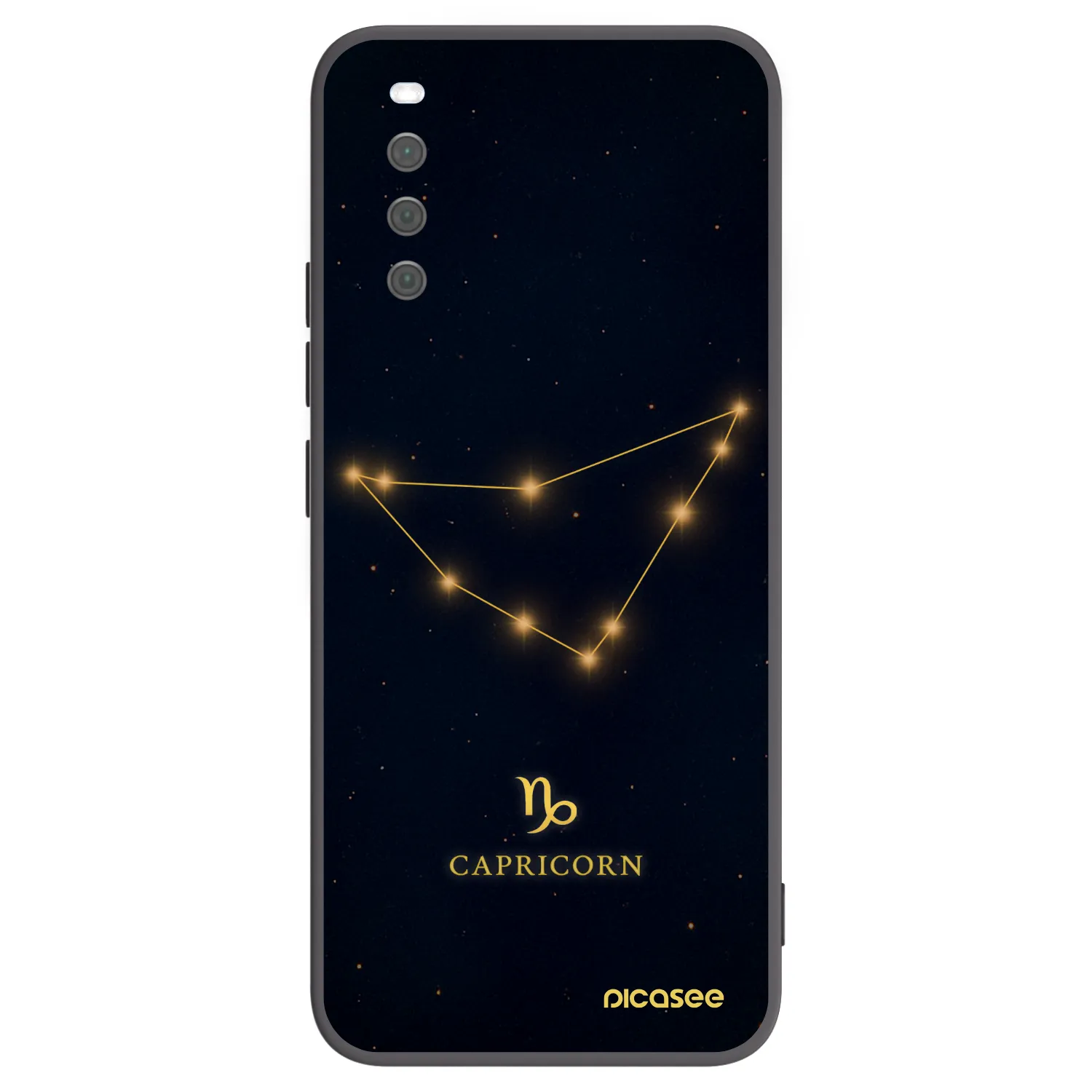 Picasee Sony Xperia 10 III Hülle - Schwarzes Silikon - CAPRICORN