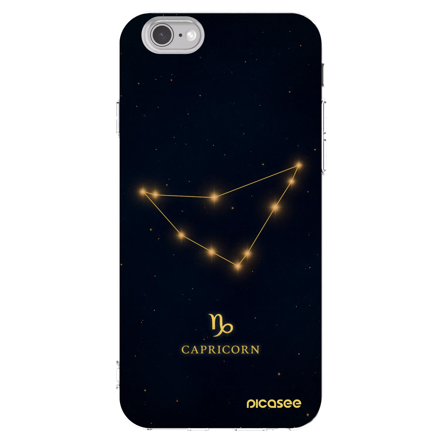 Picasee Apple iPhone 6/6S Hülle - Transparentes Silikon - CAPRICORN