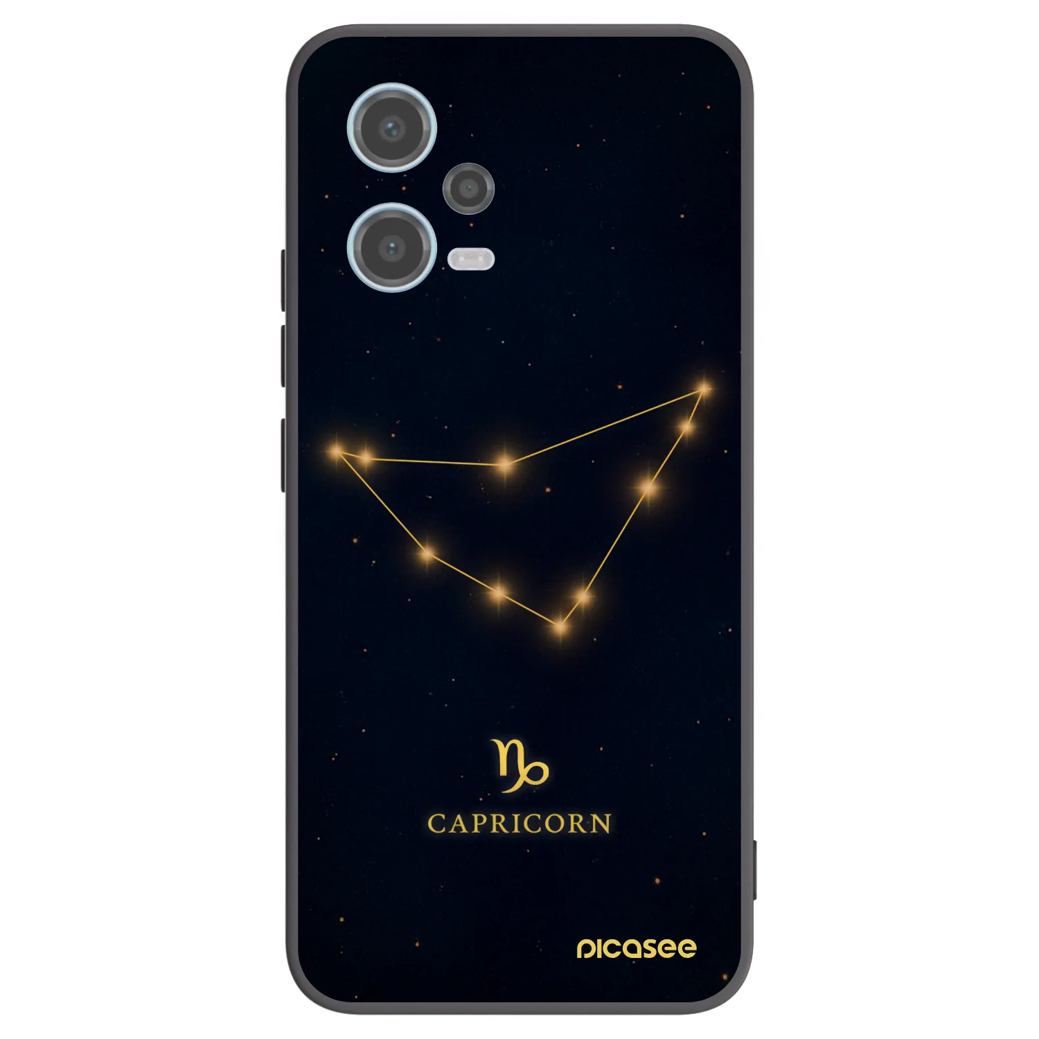 Picasee Xiaomi Redmi Note 12 5G Hülle - Schwarzes Silikon - CAPRICORN
