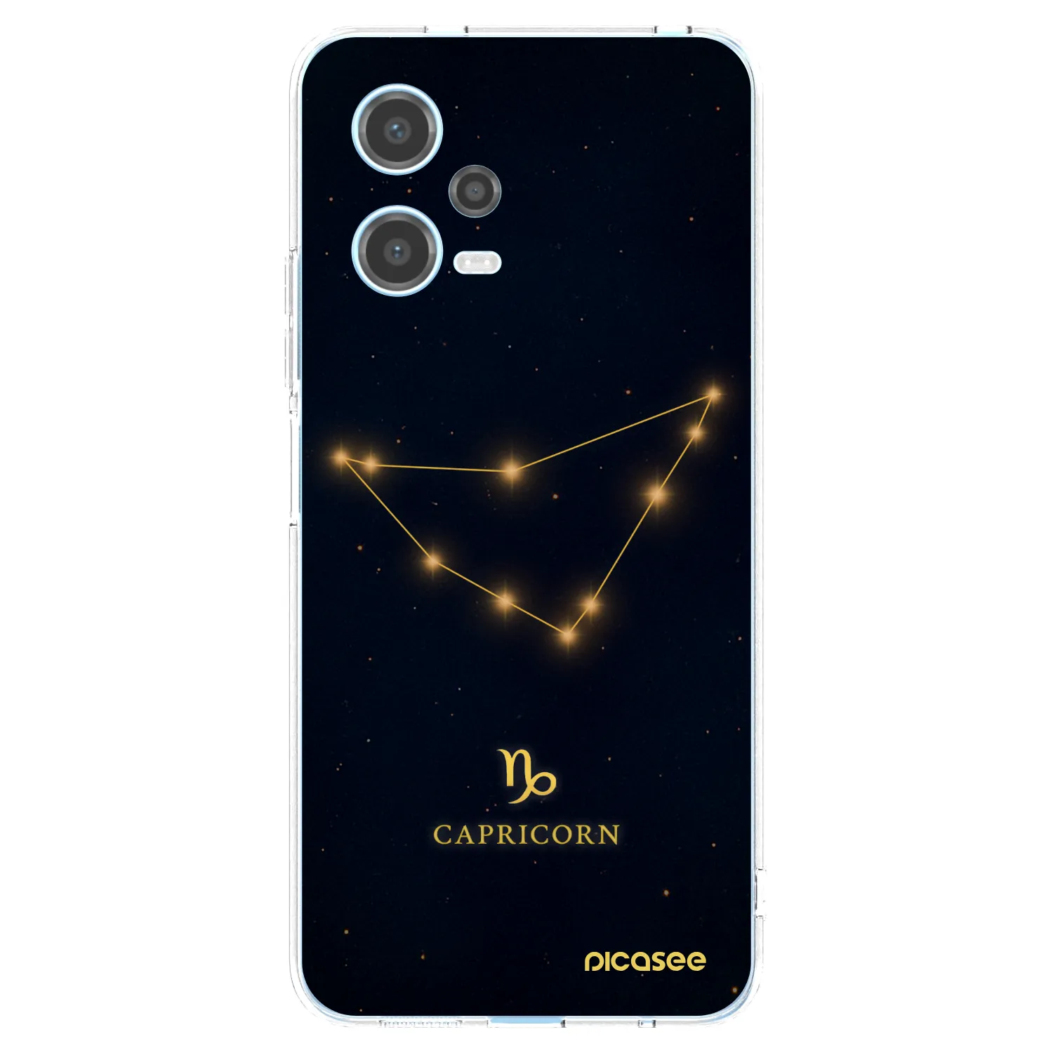 Picasee Xiaomi Redmi Note 12 5G Hülle - Transparentes Silikon - CAPRICORN