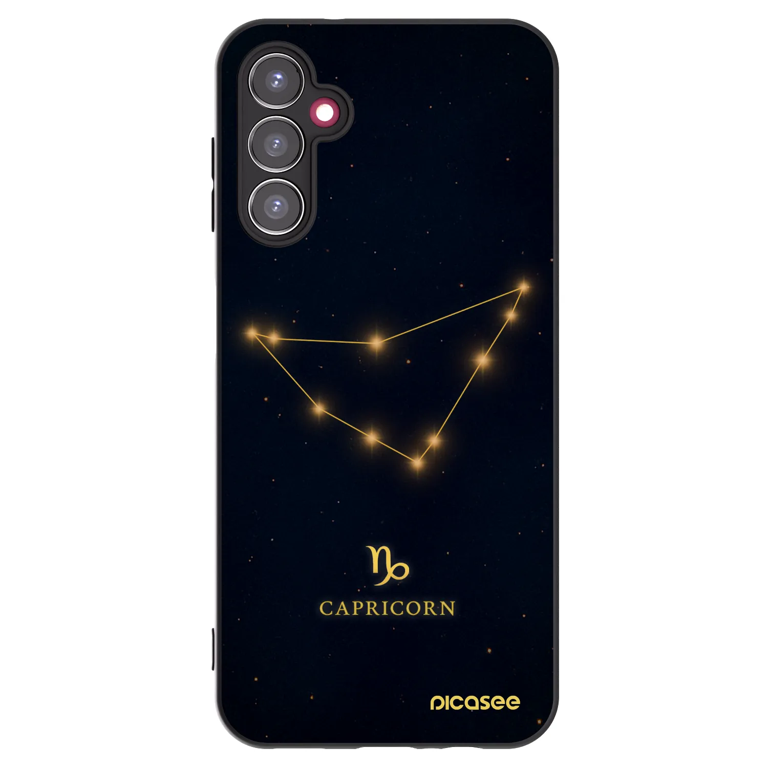 Picasee Samsung Galaxy A14 4G A145R Hülle - Schwarzes Silikon - CAPRICORN