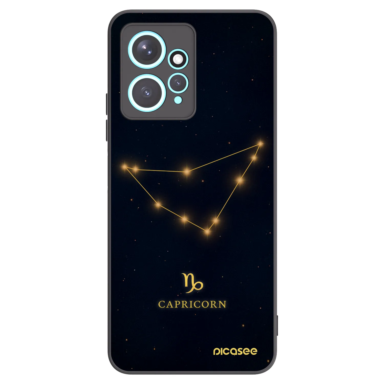 Picasee Xiaomi Redmi Note 12 4G Hülle - Schwarzes Silikon - CAPRICORN