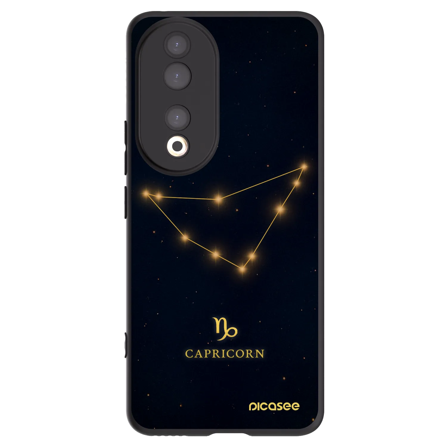 Picasee Honor 90 5G Hülle - Schwarzes Silikon - CAPRICORN