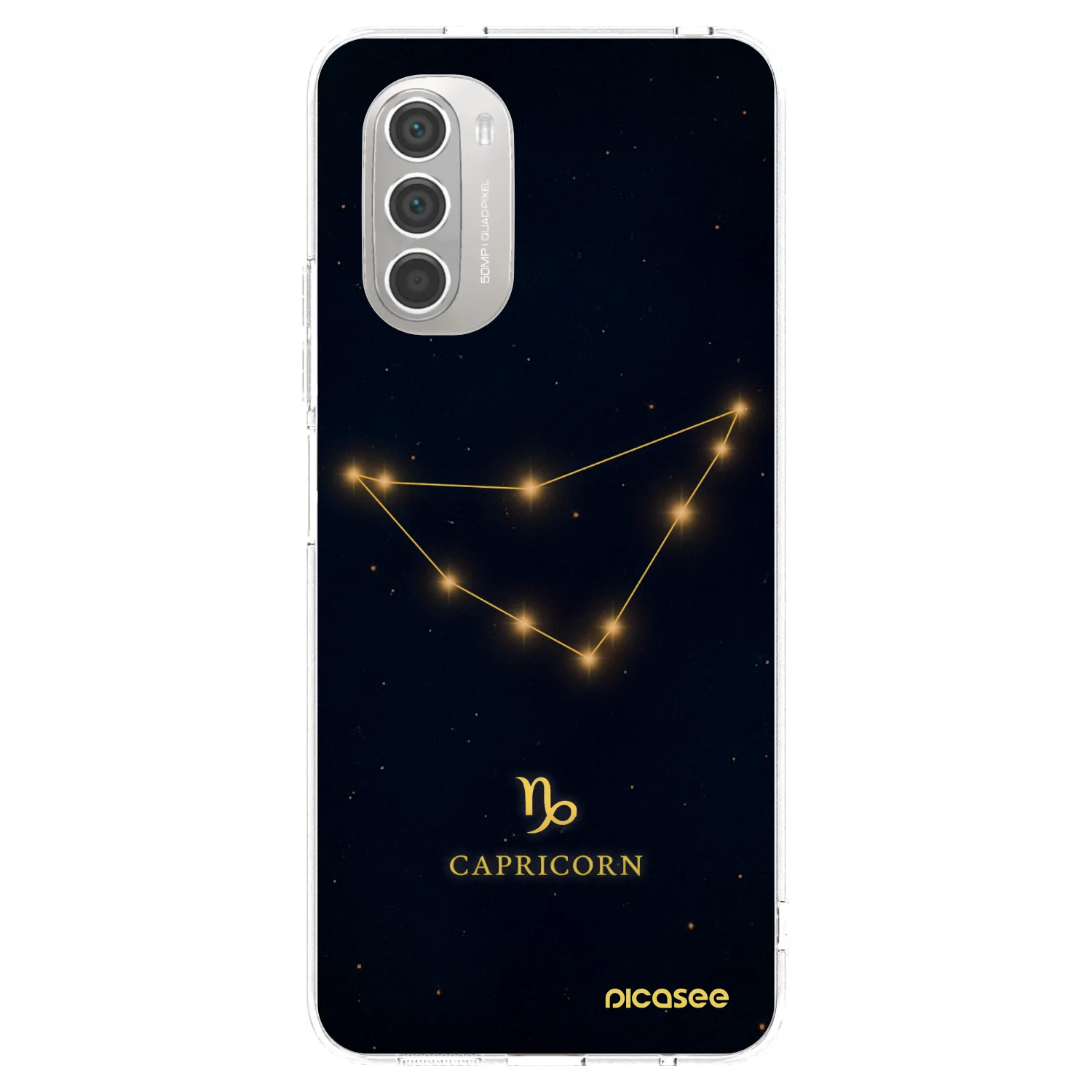 Picasee Motorola Moto G51 Hülle - Transparentes Silikon - CAPRICORN