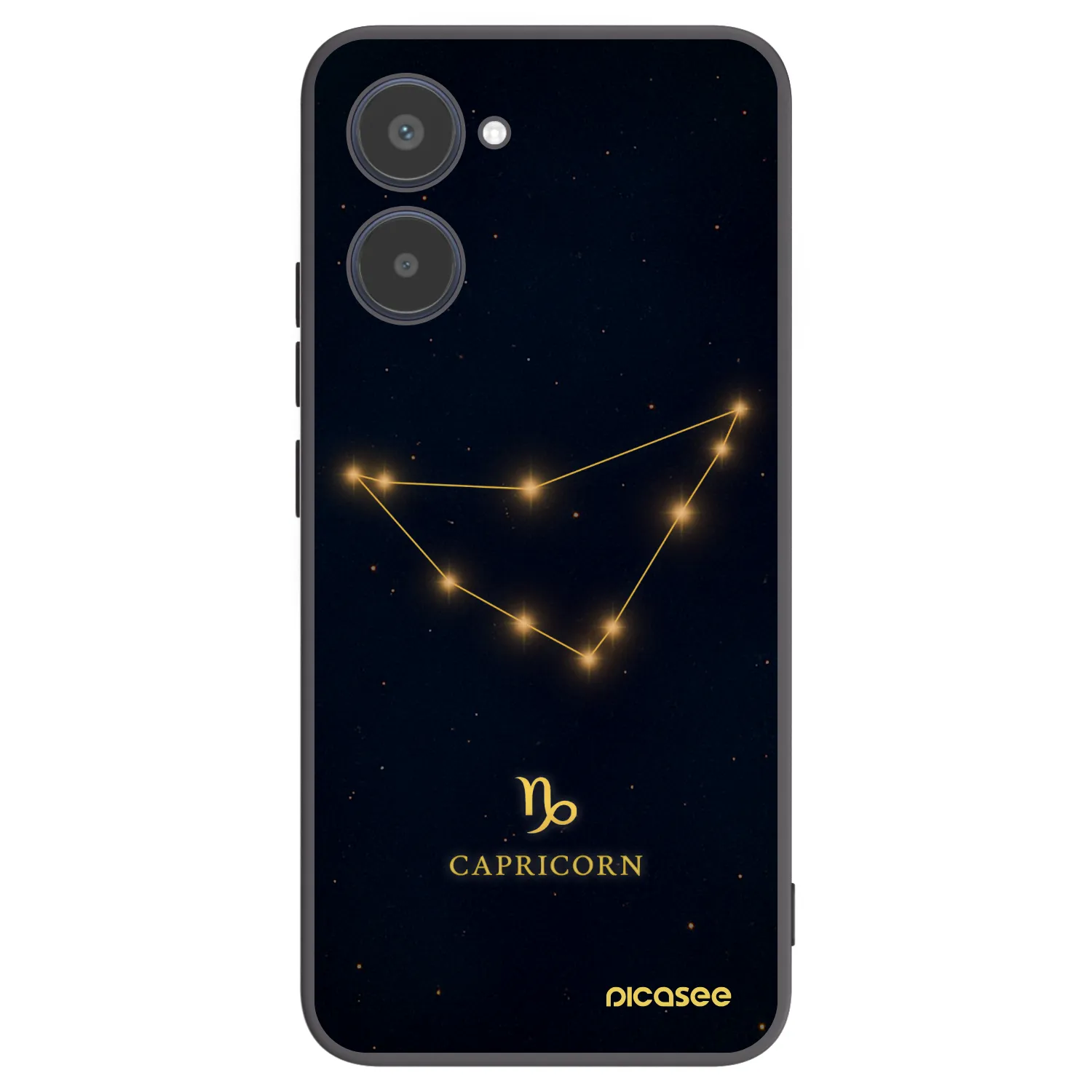 Picasee Realme 10 4G Hülle - Schwarzes Silikon - CAPRICORN