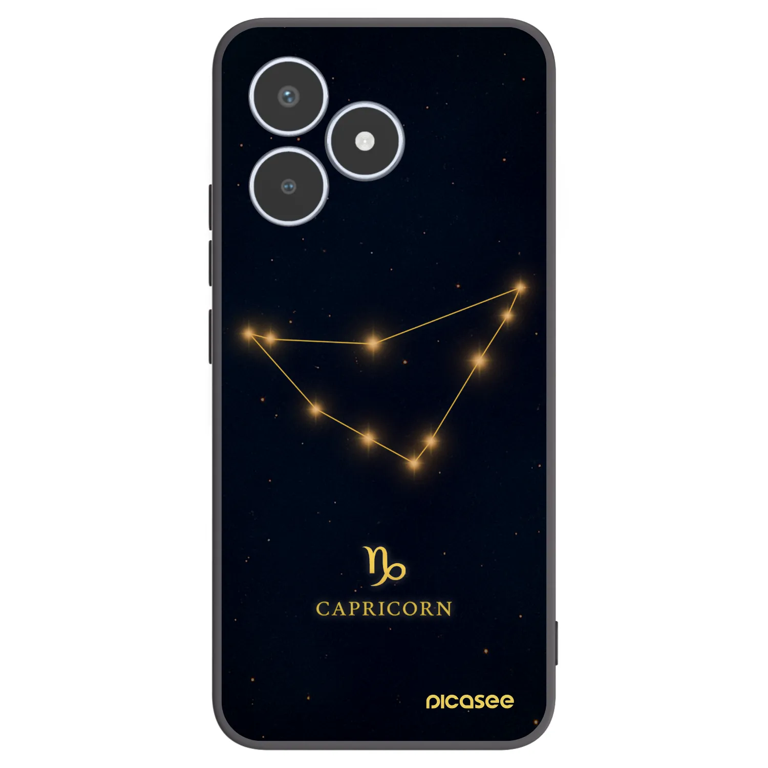 Picasee Realme C53 Hülle - Schwarzes Silikon - CAPRICORN