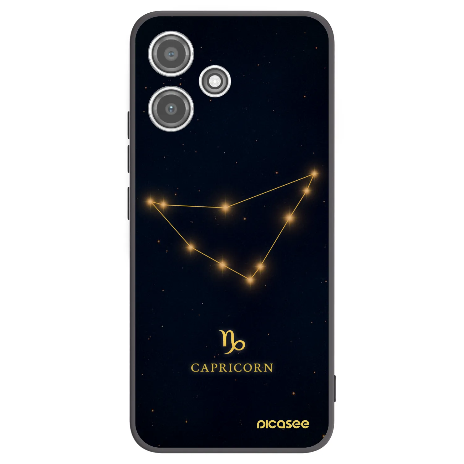 Picasee Xiaomi Redmi 12 5G Hülle - Schwarzes Silikon - CAPRICORN