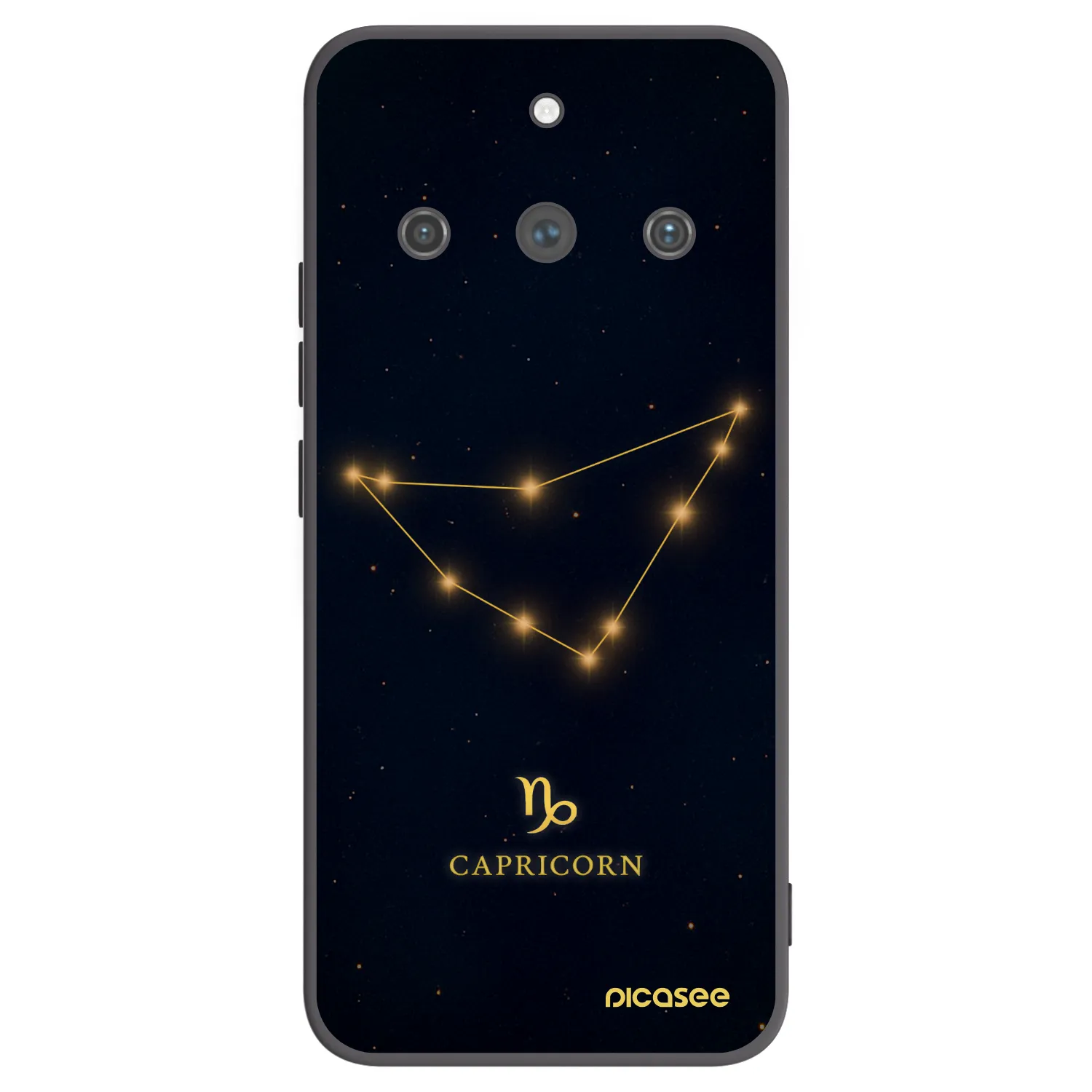 Picasee Realme 11 Pro+ Hülle - Schwarzes Silikon - CAPRICORN