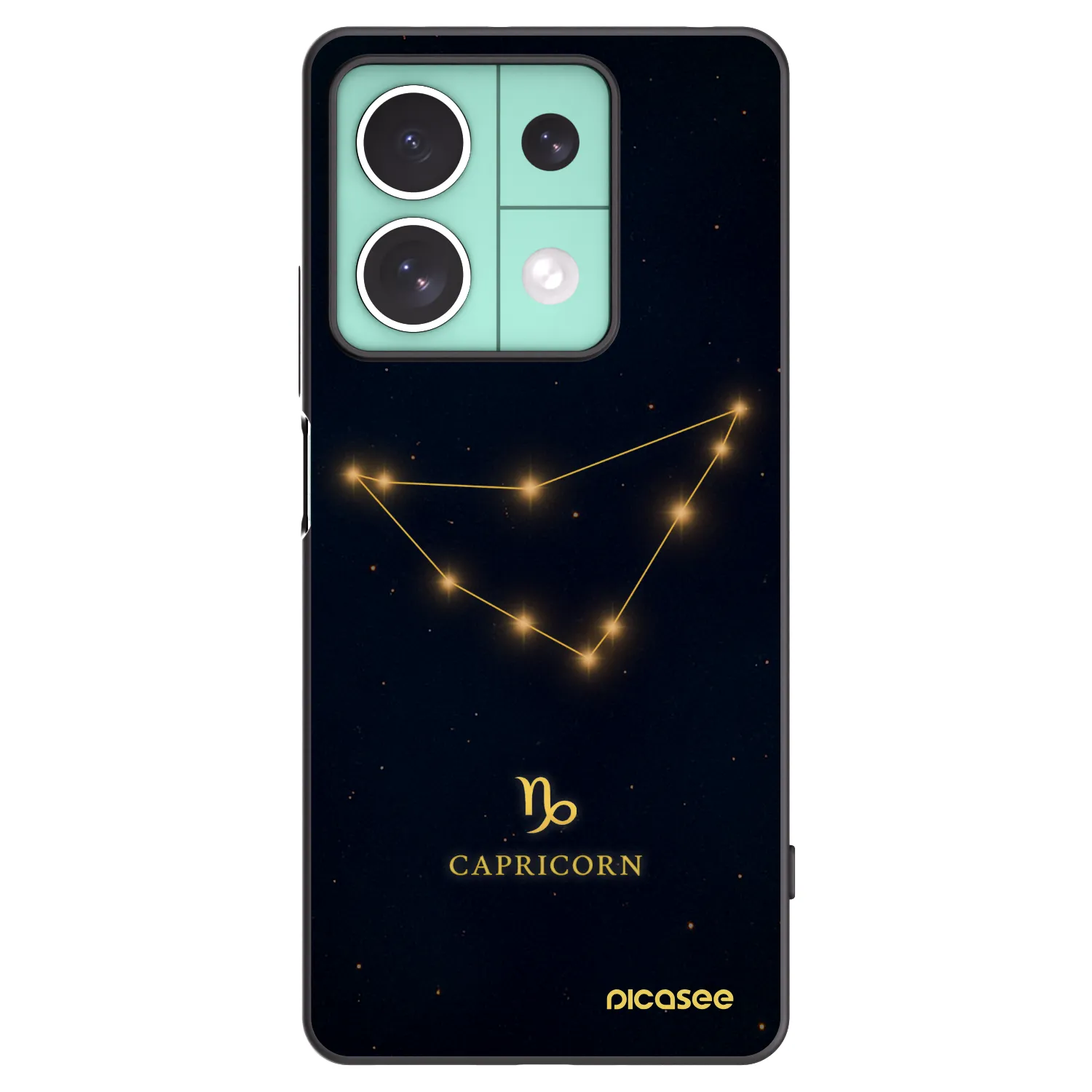 Picasee Xiaomi Redmi Note 13 5G Hülle - Schwarzes Silikon - CAPRICORN