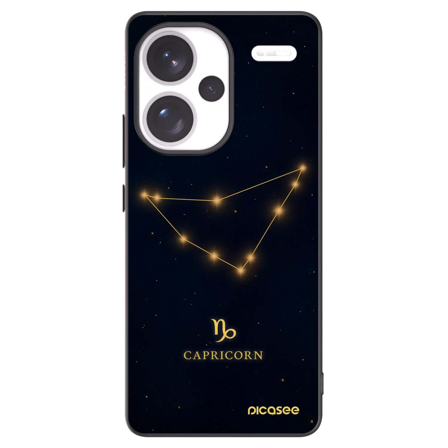 Picasee Xiaomi Redmi Note 13 Pro+ 5G Hülle - Schwarzes Silikon - CAPRICORN