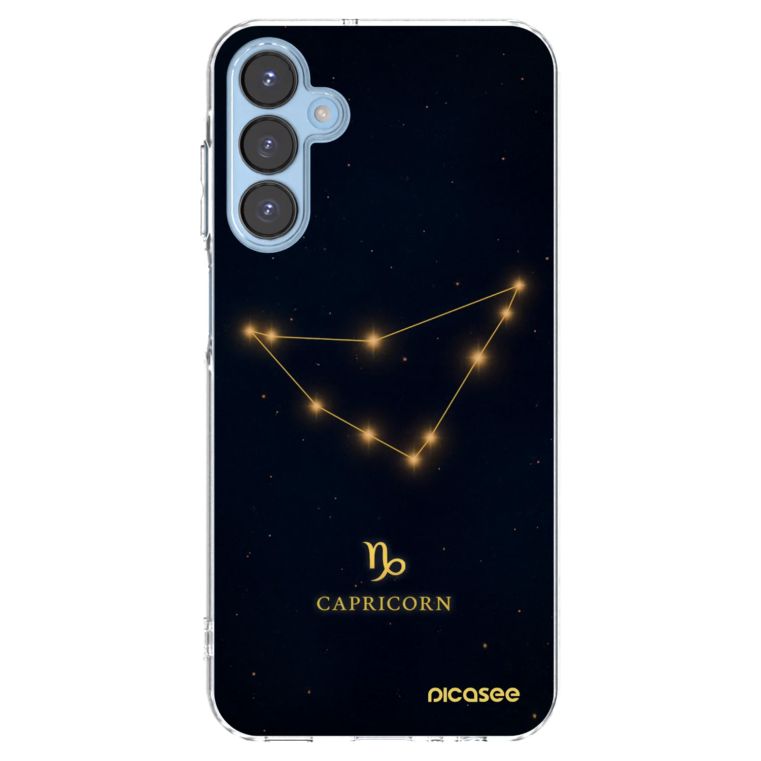 Picasee Samsung Galaxy A15 A156B 5G Hülle - Transparentes Silikon - CAPRICORN