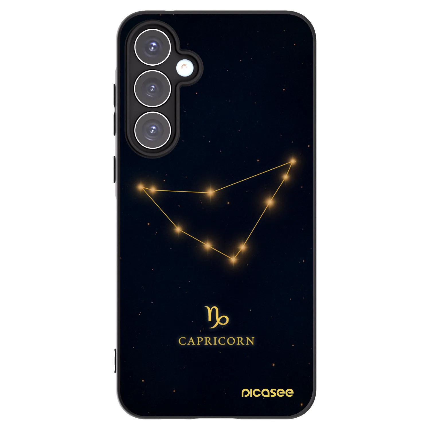 Picasee Samsung Galaxy A55 5G A556B Hülle - Schwarzes Silikon - CAPRICORN