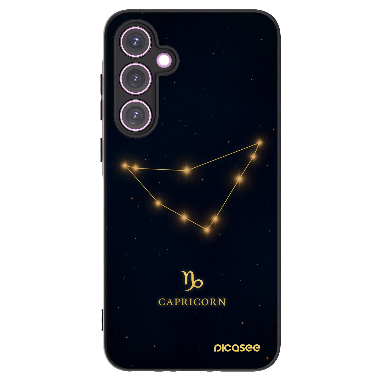 Picasee Samsung Galaxy A35 5G A356B Hülle - Schwarzes Silikon - CAPRICORN