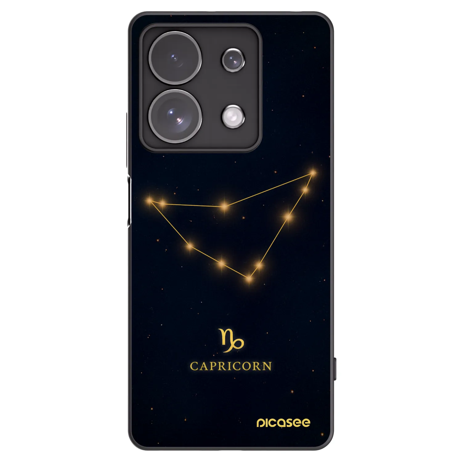 Picasee Xiaomi Redmi Note 13 Pro 4G Hülle - Schwarzes Silikon - CAPRICORN