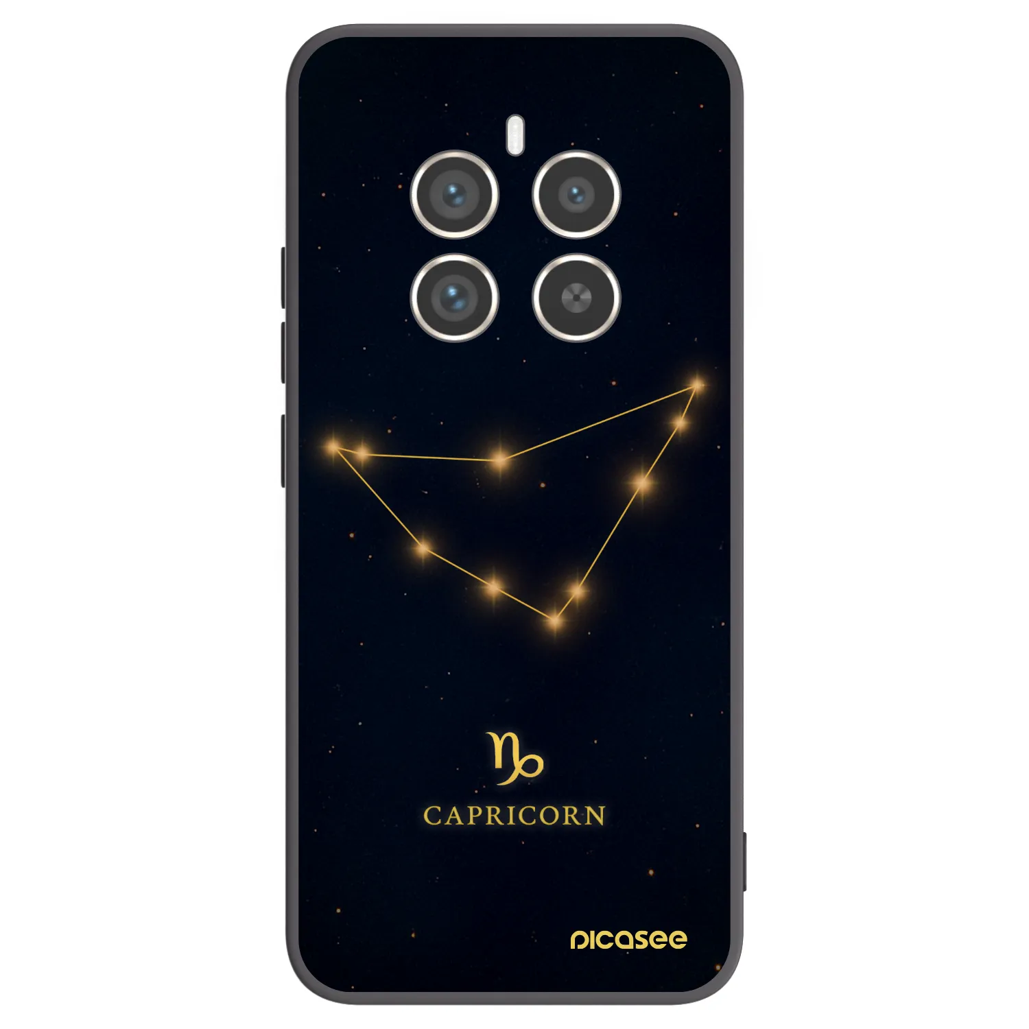 Picasee Realme 12 Pro 5G Hülle - Schwarzes Silikon - CAPRICORN