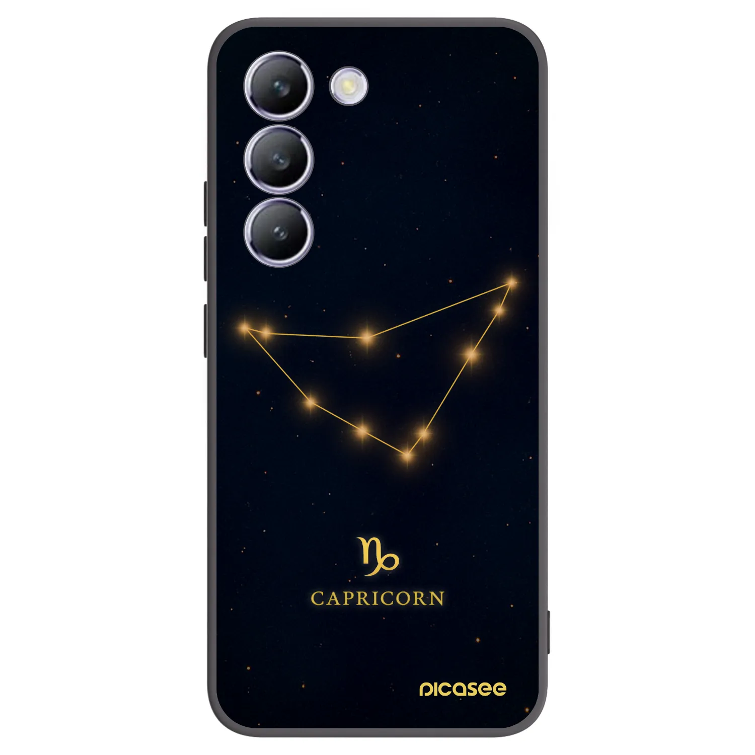 Picasee Vivo V40 SE 5G Hülle - Schwarzes Silikon - CAPRICORN