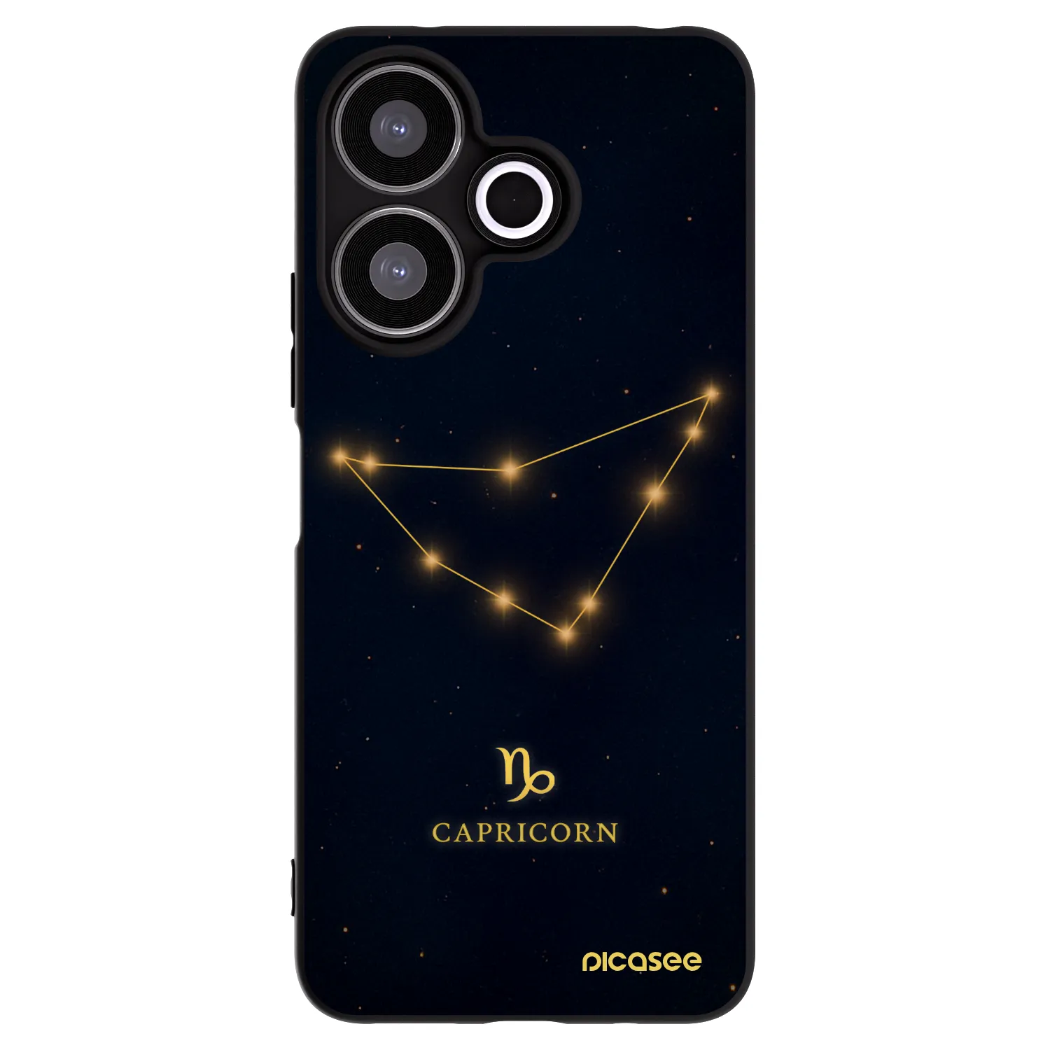 Picasee Xiaomi Redmi 13 4G Hülle - Schwarzes Silikon - CAPRICORN