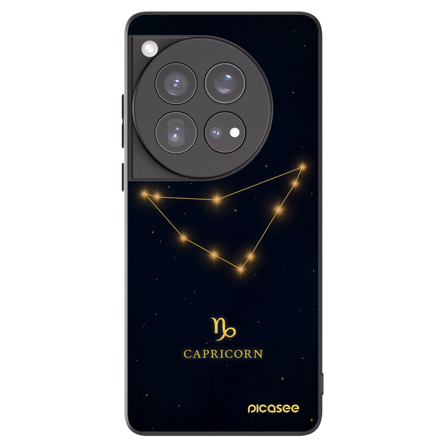 Picasee OnePlus 12 5G Hülle - Schwarzes Silikon - CAPRICORN