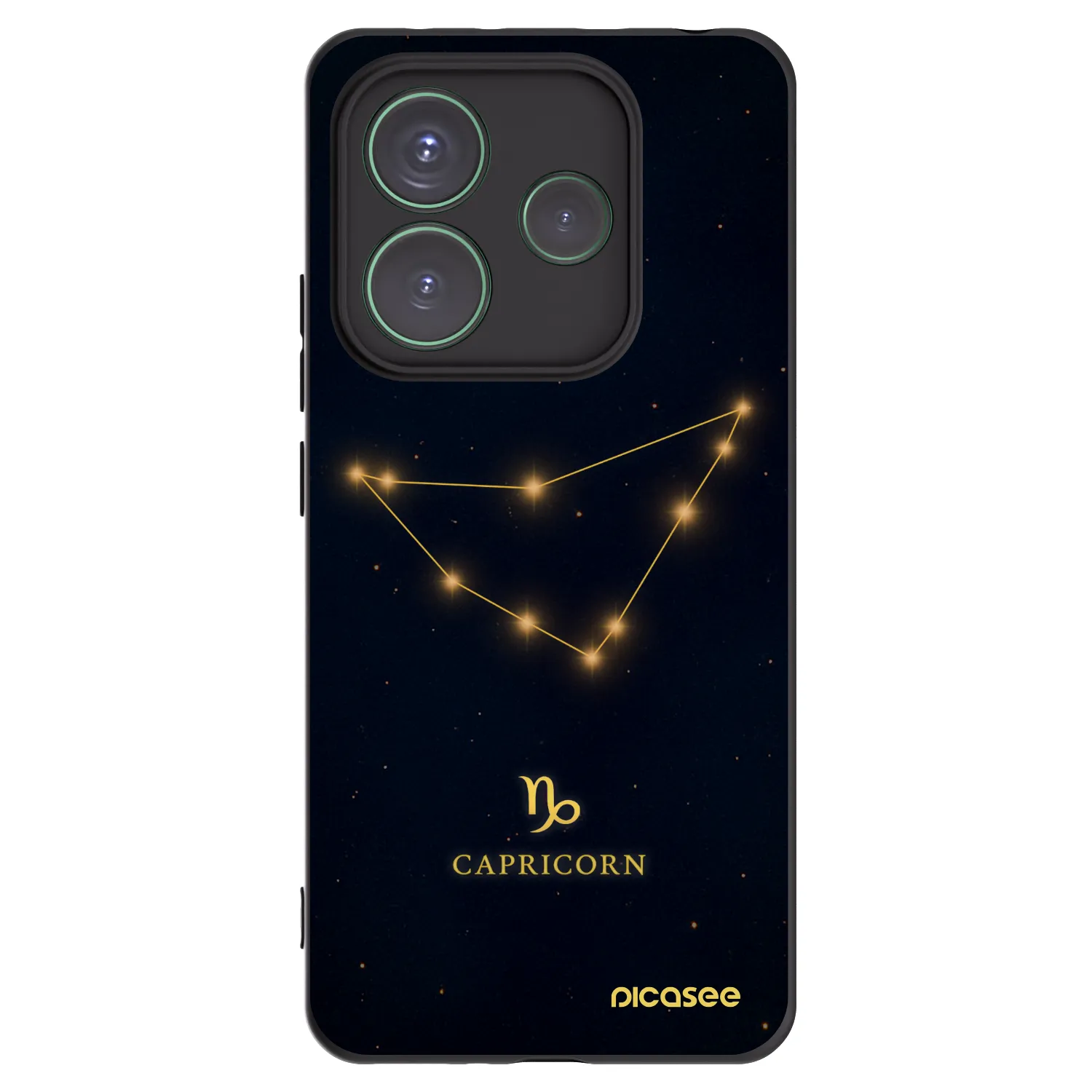 Picasee Xiaomi Redmi Note 14 5G Hülle - Schwarzes Silikon - CAPRICORN