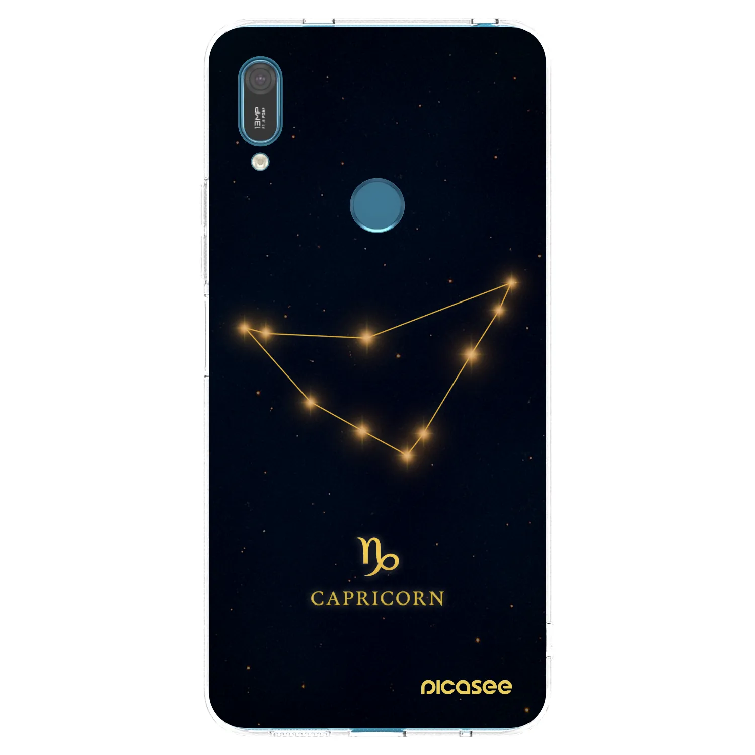 Picasee Huawei Y7 2019 Hülle - Transparentes Silikon - CAPRICORN